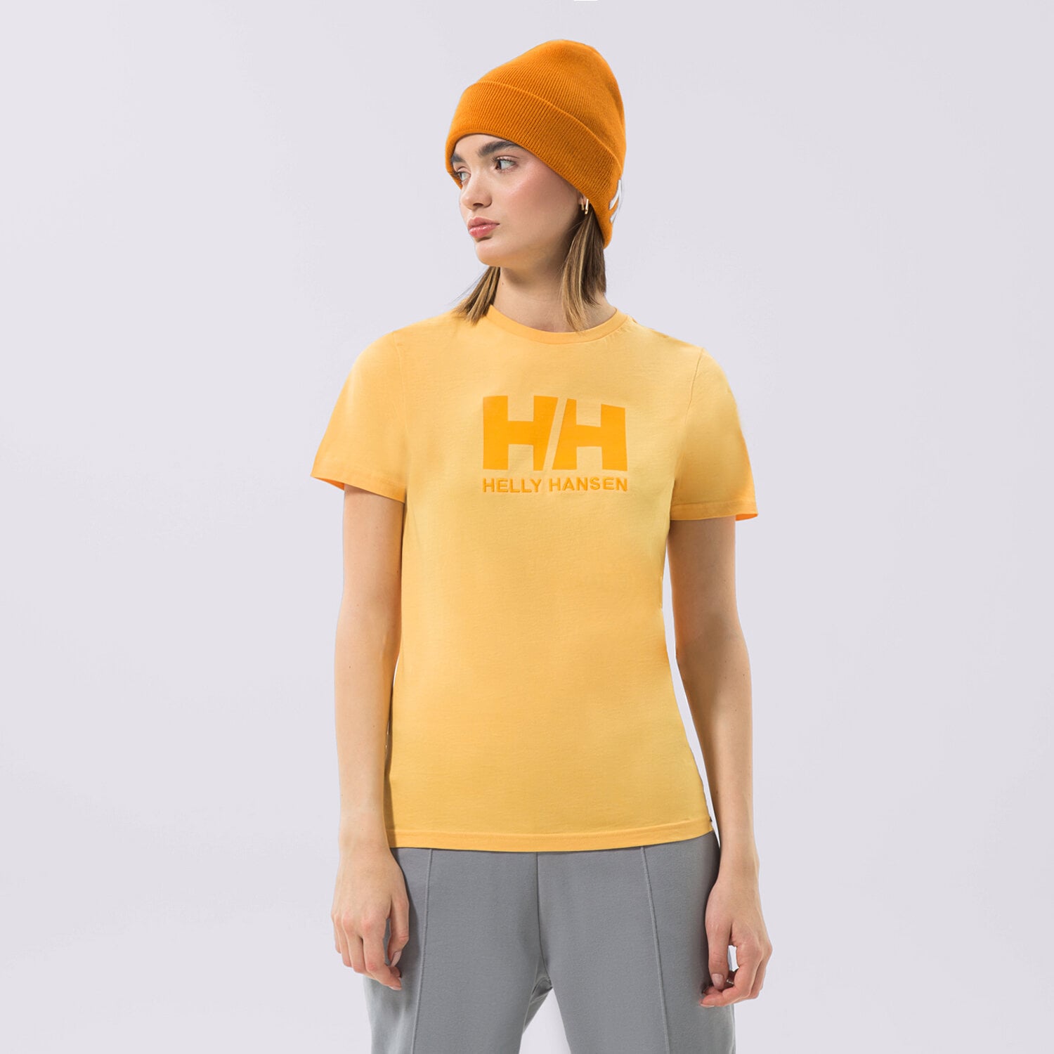 Koszulka, t-shirt damski HELLY HANSEN T-SHIRT W HH LOGO 34112341 ŻÓŁTY