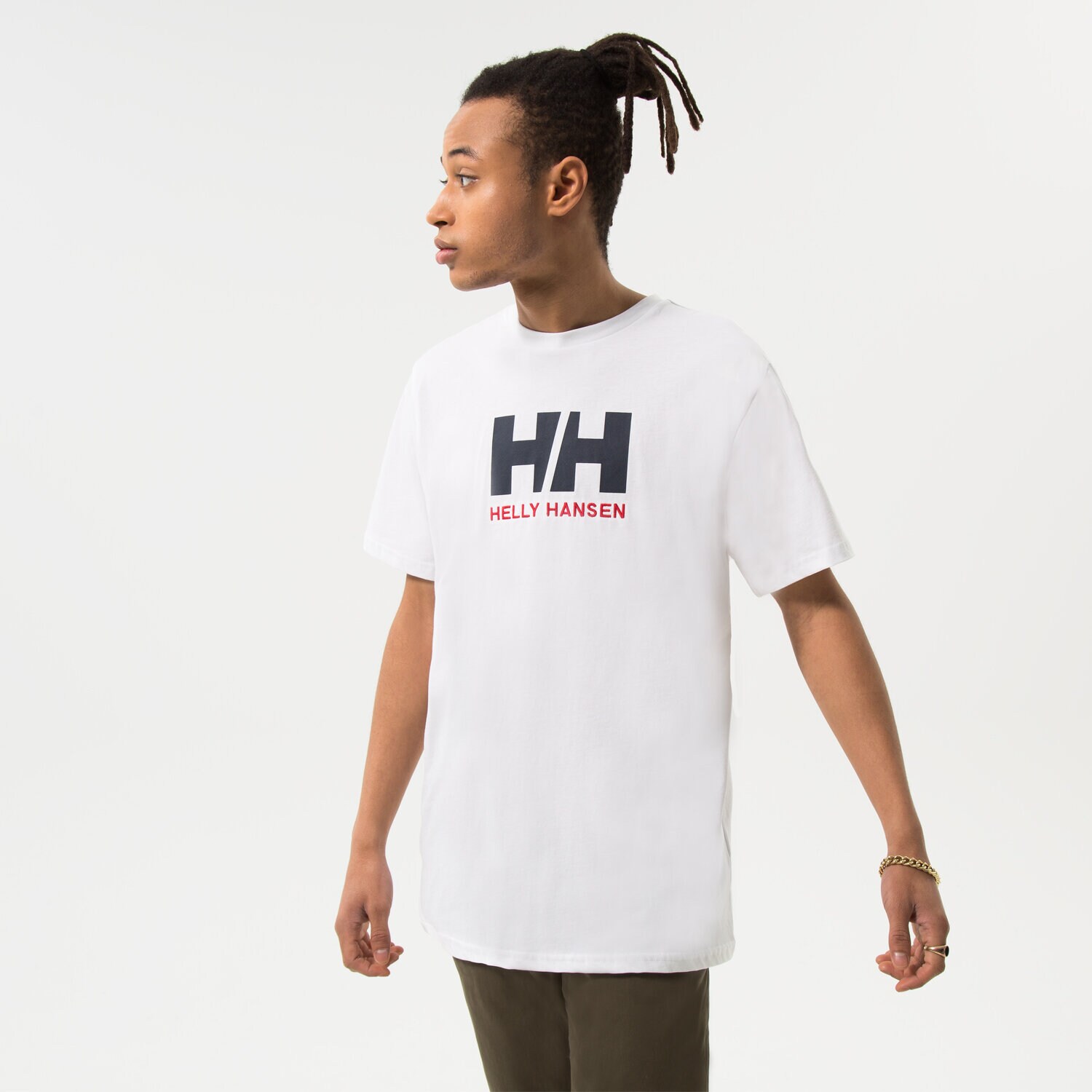 Koszulka, t-shirt sportowy męski HELLY HANSEN T-SHIRT HH LOGO T-SHIRT 33979001 BIAŁY
