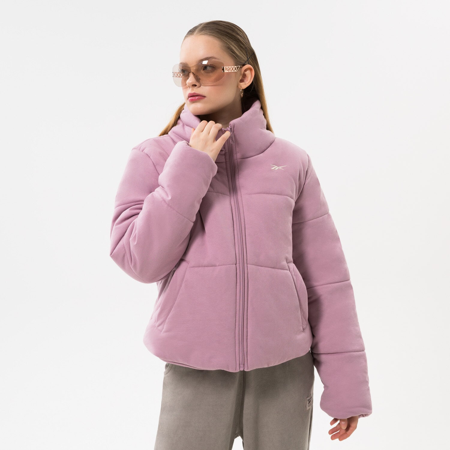 Kurtka zimowa damska REEBOK KURTKA ZIMOWA S PUFFER JACKET INFLIL HK4745 RÓŻOWY