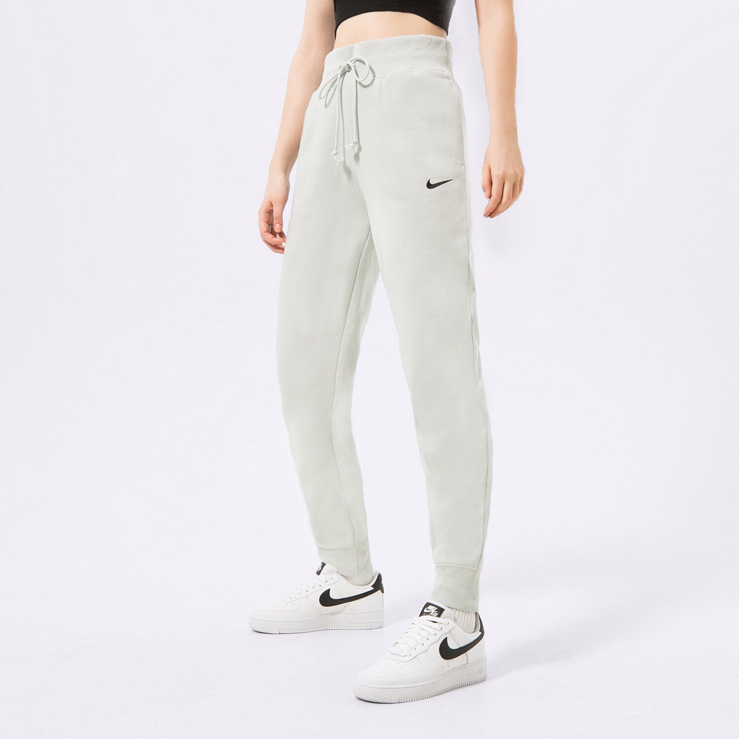 Spodnie sportowe damskie NIKE SPODNIE W NSW PHNX FLC HR PANT STD FD0893-034 miętowy
