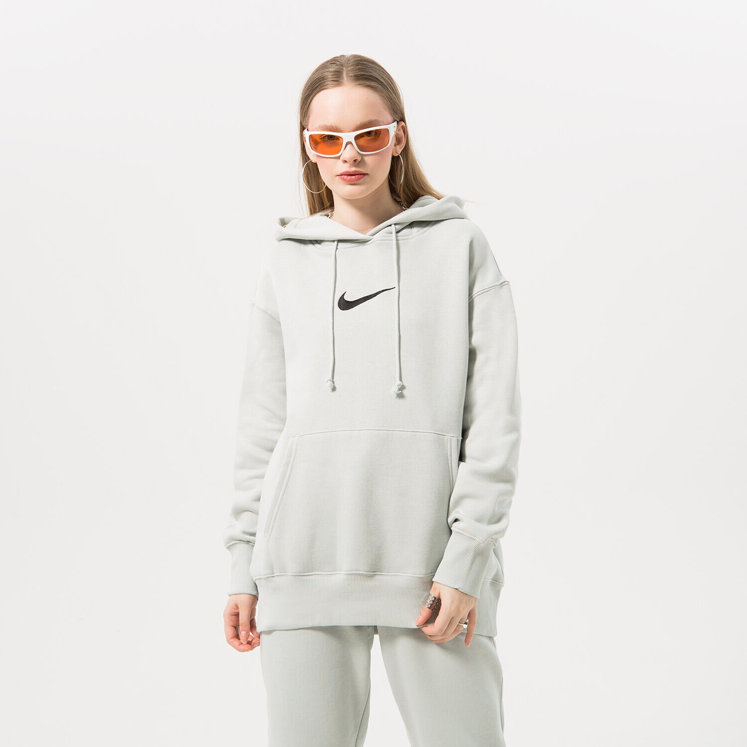 Bluza damska NIKE BLUZA Z KAPTUREM W NSW PHNX FLC OS PO HDY MS FD0892-034 miętowy