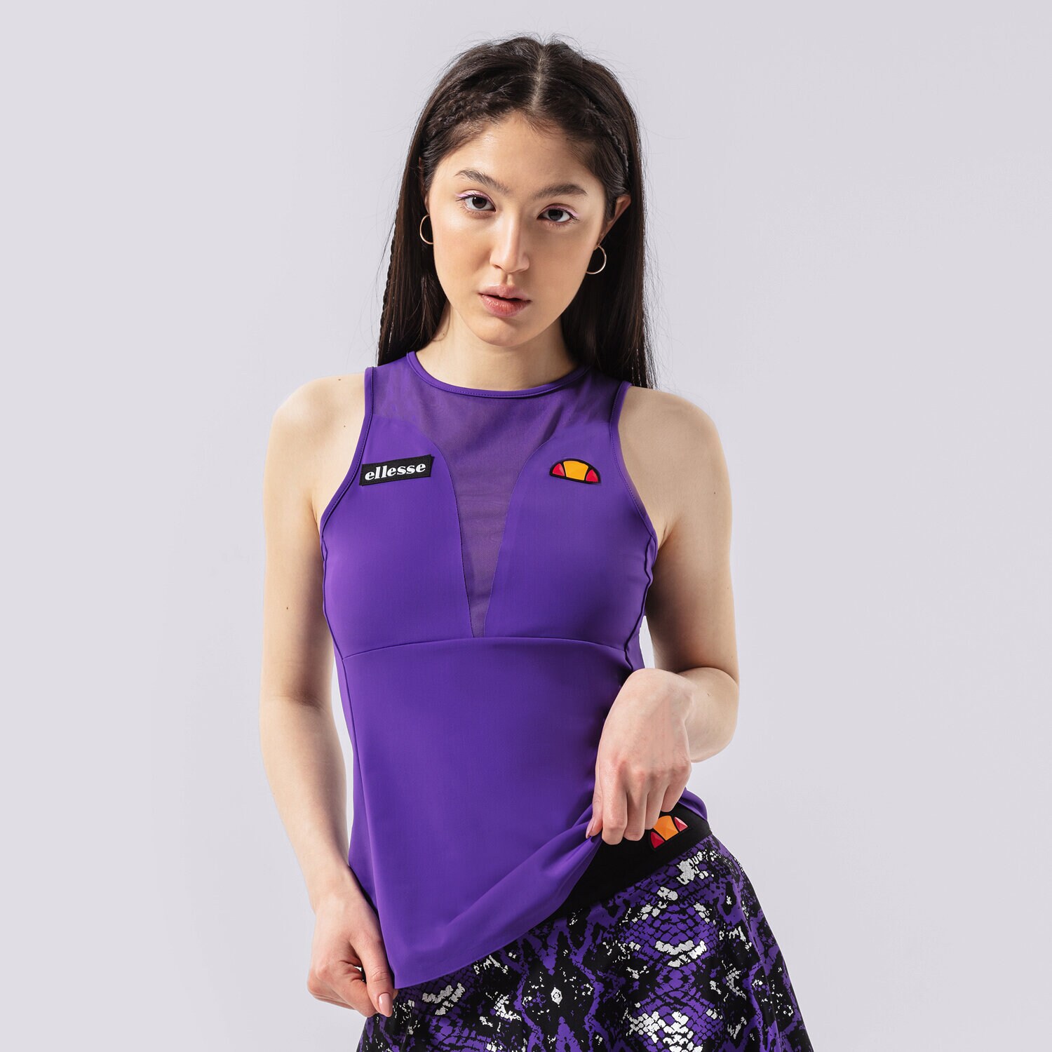 Koszulka, t-shirt damski ELLESSE TOP ELLARIA VEST PRPL SCK12306305 FIOLETOWY