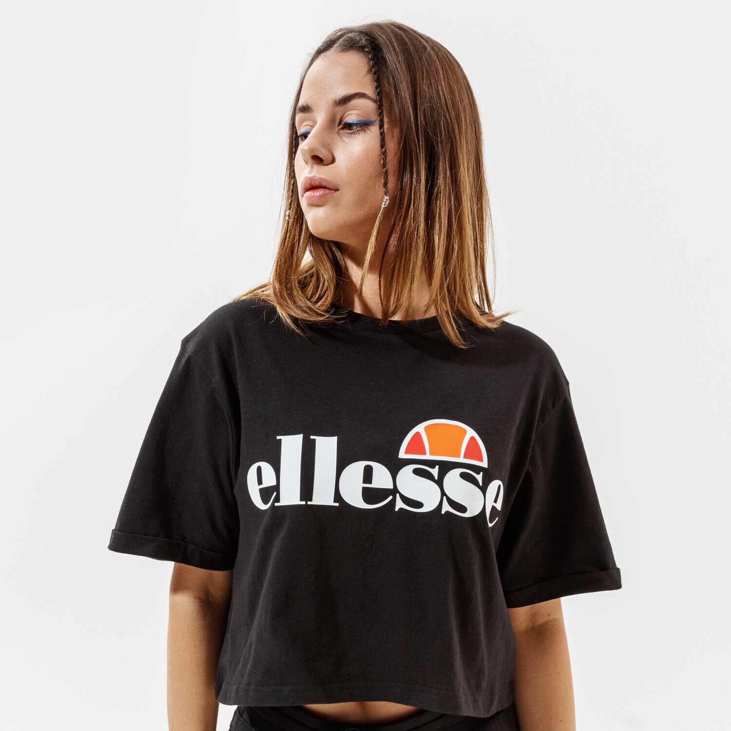 Koszulka, t-shirt damski ELLESSE T-SHIRT ALBERTA BLK SGS04484001 CZARNY