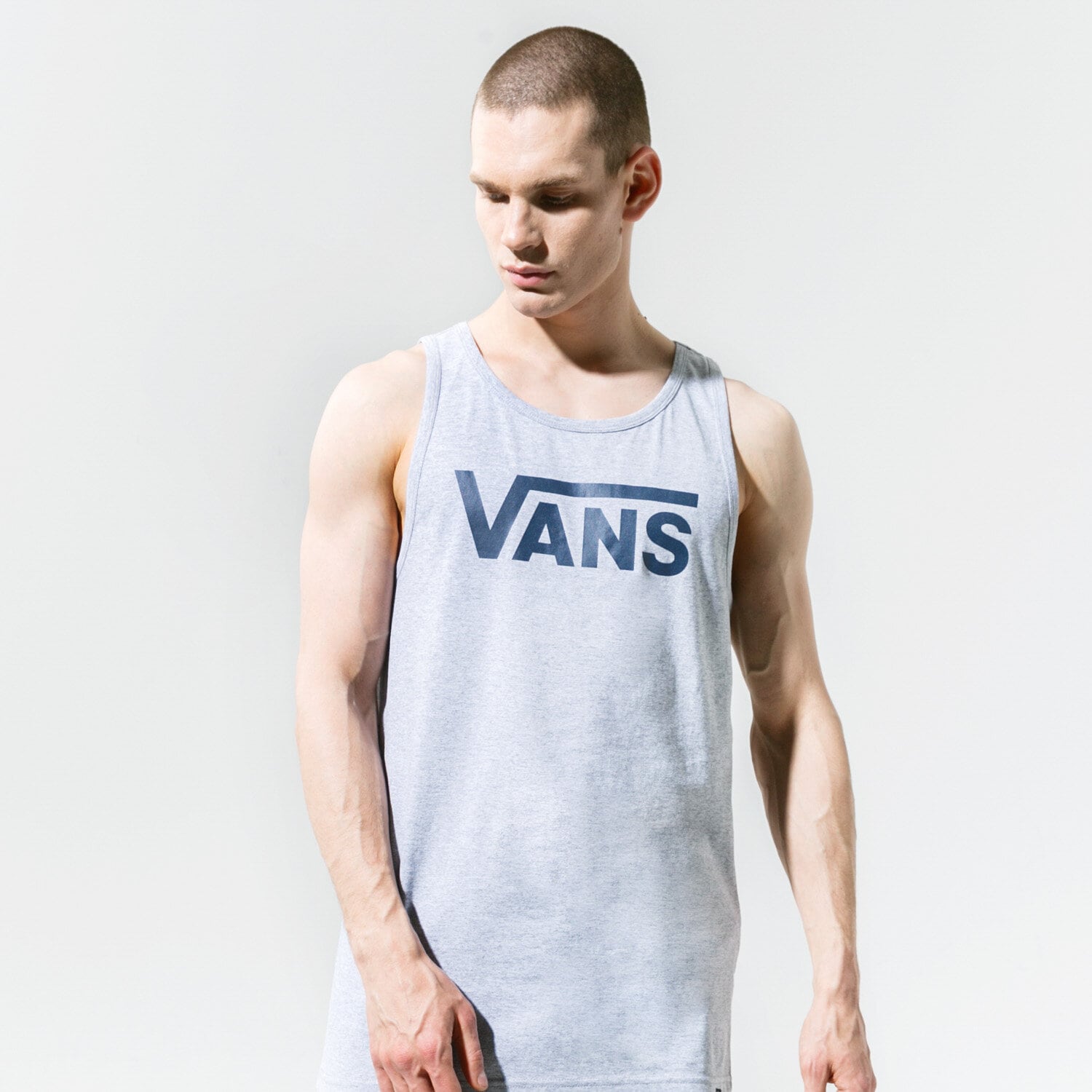 Koszulka, t-shirt sportowy męski VANS TANK VANS CLASSIC TANK VN000Y8VATH1 SZARY