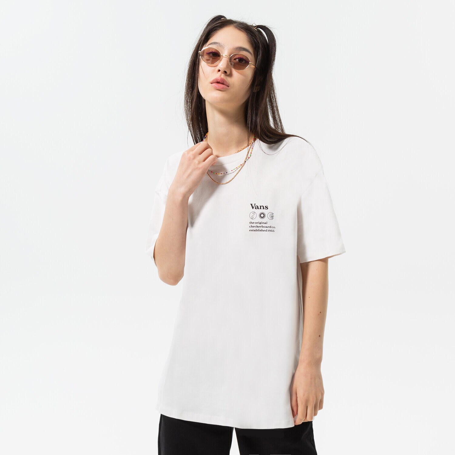 Koszulka, t-shirt damski VANS T-SHIRT NATURE & SOUL OS SS VN0A7TMMFS81 BEŻOWY