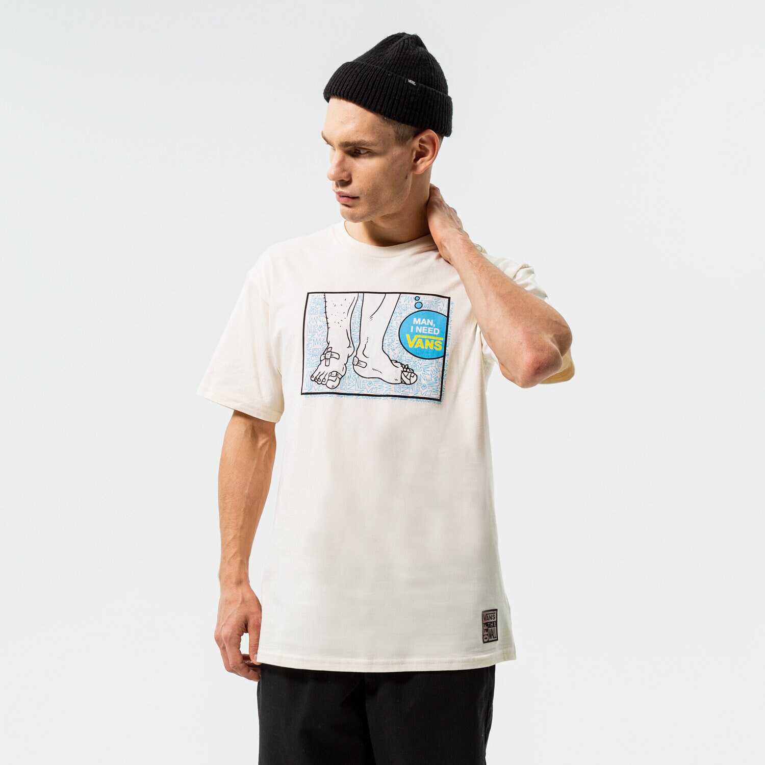 Koszulka, t-shirt sportowy męski VANS T-SHIRT I NEED VANS REV. SS TEE VN0007RK3KS1 ŻÓŁTY