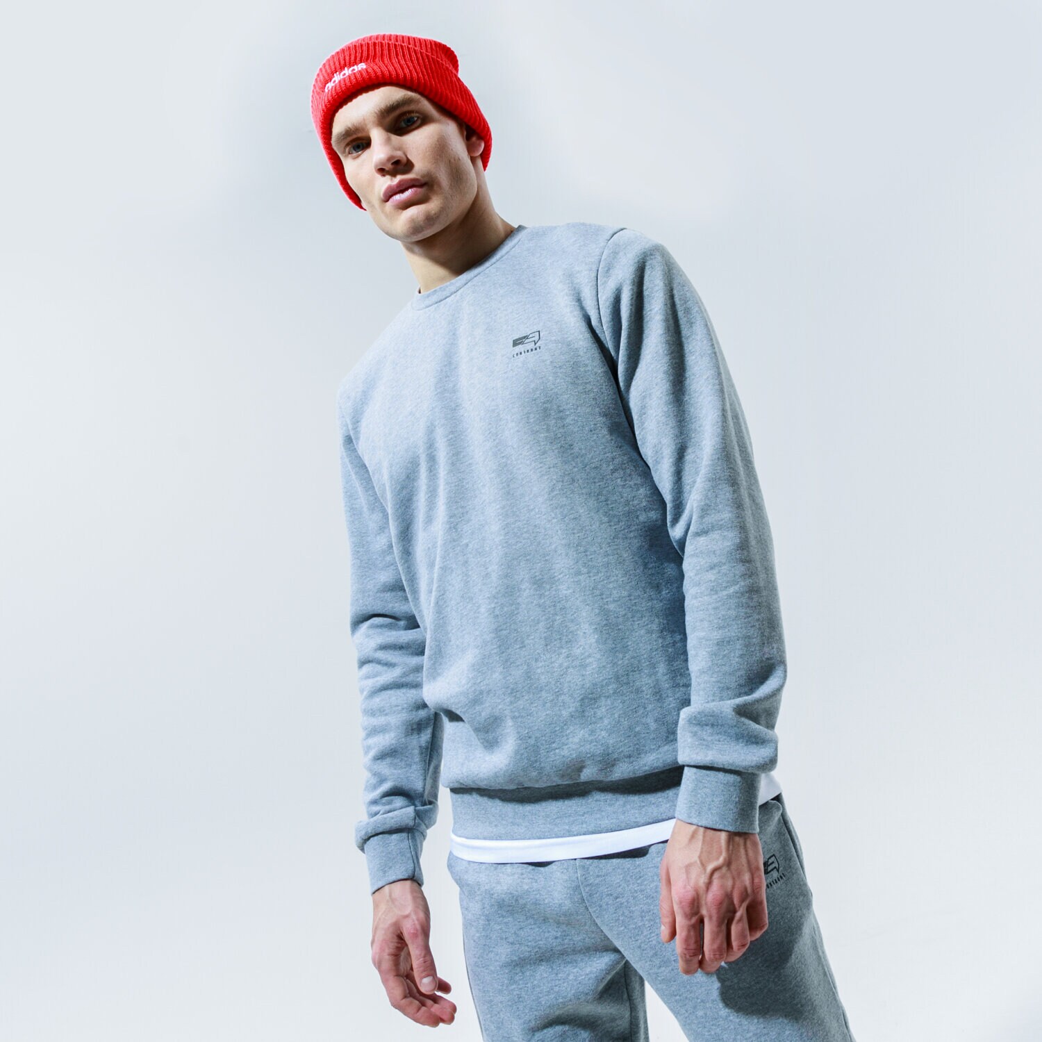 Bluza męska CONFRONT BLUZA ESSENTAL CREW CF320BLM39004 SZARY