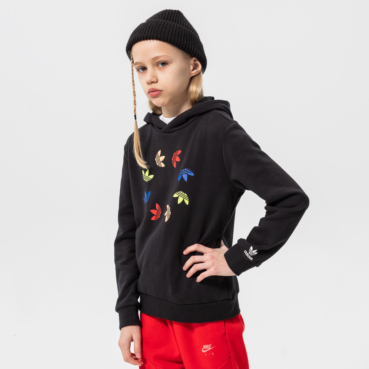 Sportowa bluza dziecięca ADIDAS BLUZA Z KAPTUREM HOODIE BOY HE4779 CZARNY