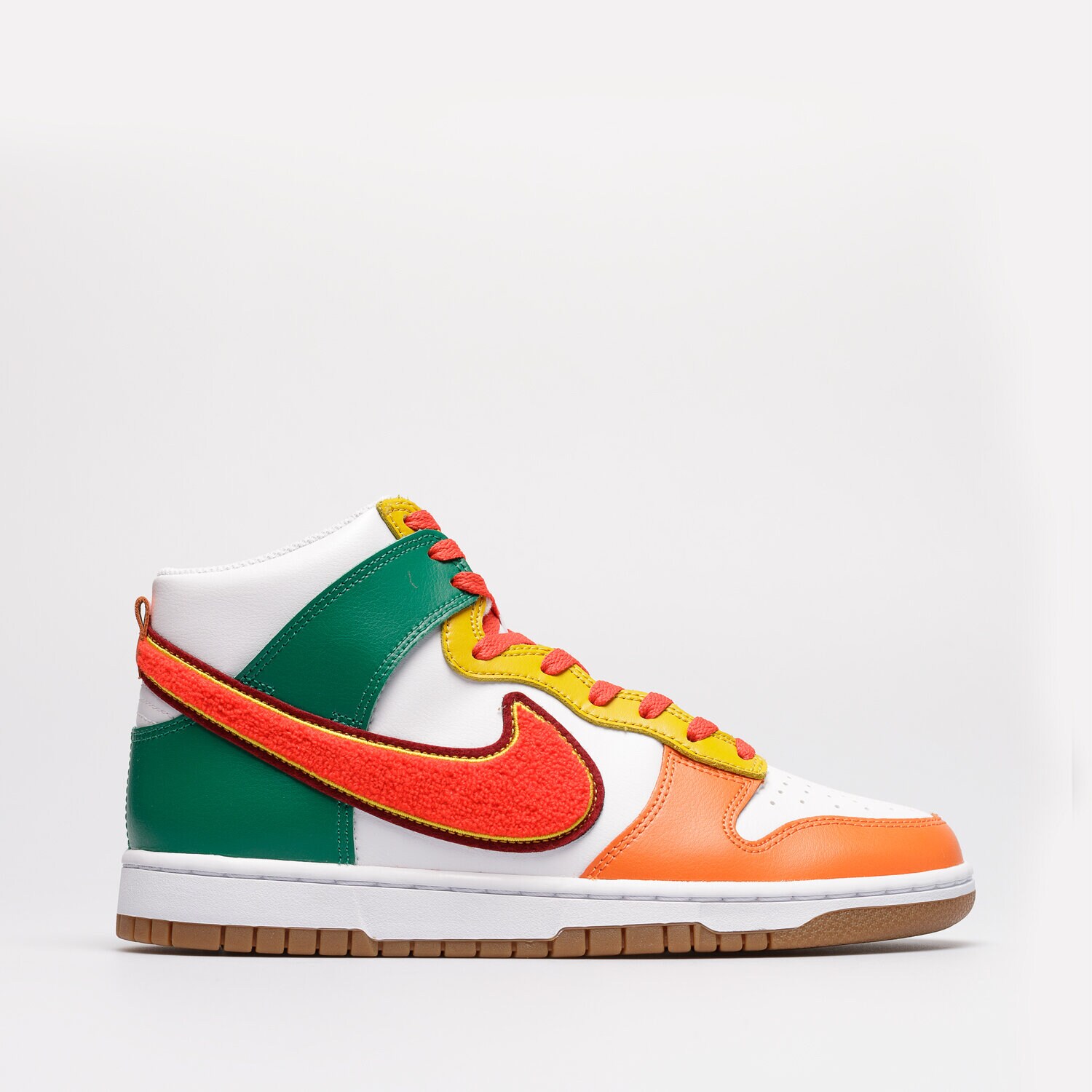 Buty sneakersy męskie NIKE DUNK HI RETRO SWOOSH DR8805-100 BIAŁY