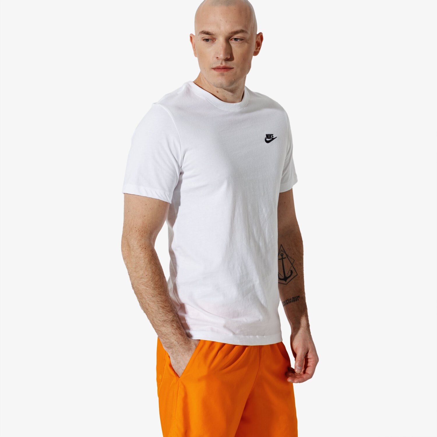 Koszulka, t-shirt sportowy męski NIKE T-SHIRT SPORTSWEAR CLUB AR4997-101 BIAŁY