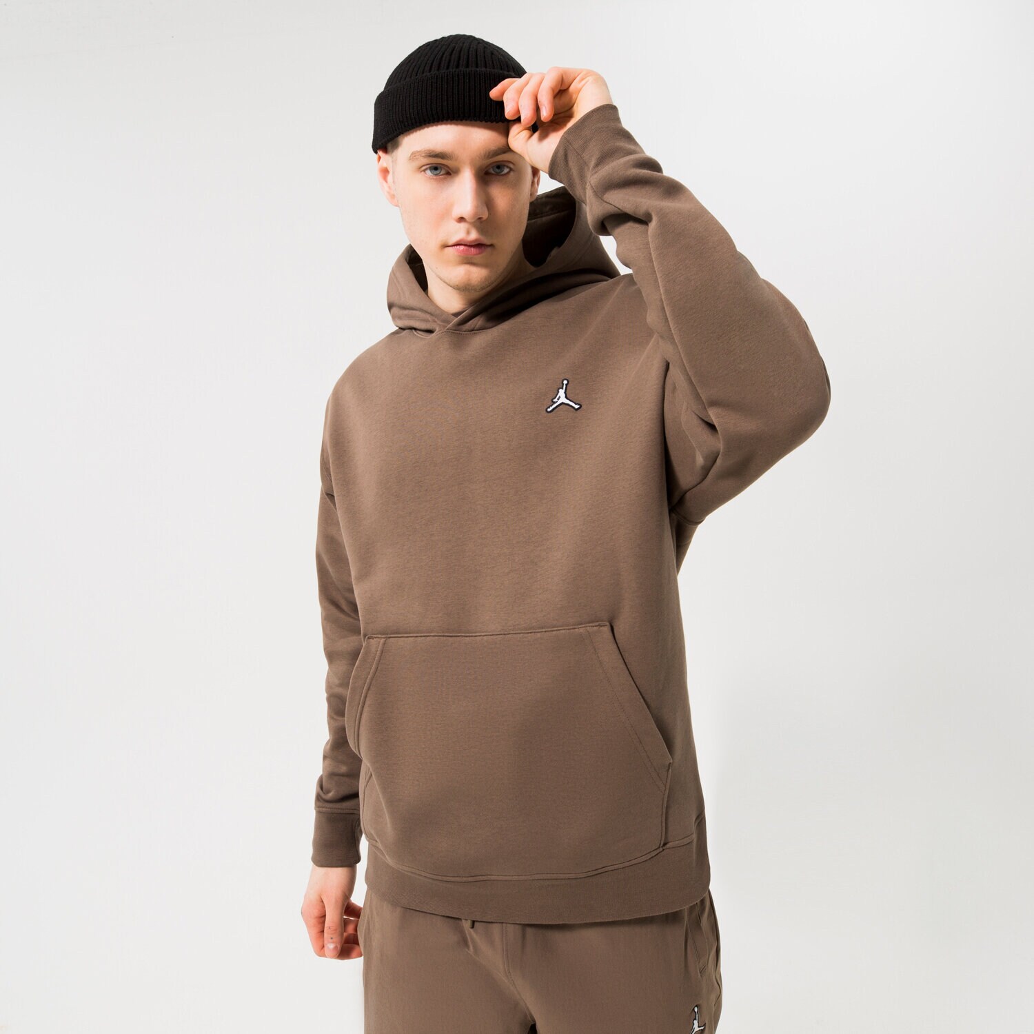 Bluza męska JORDAN BLUZA M J ESS FLC PO DQ7466-274 BRĄZOWY