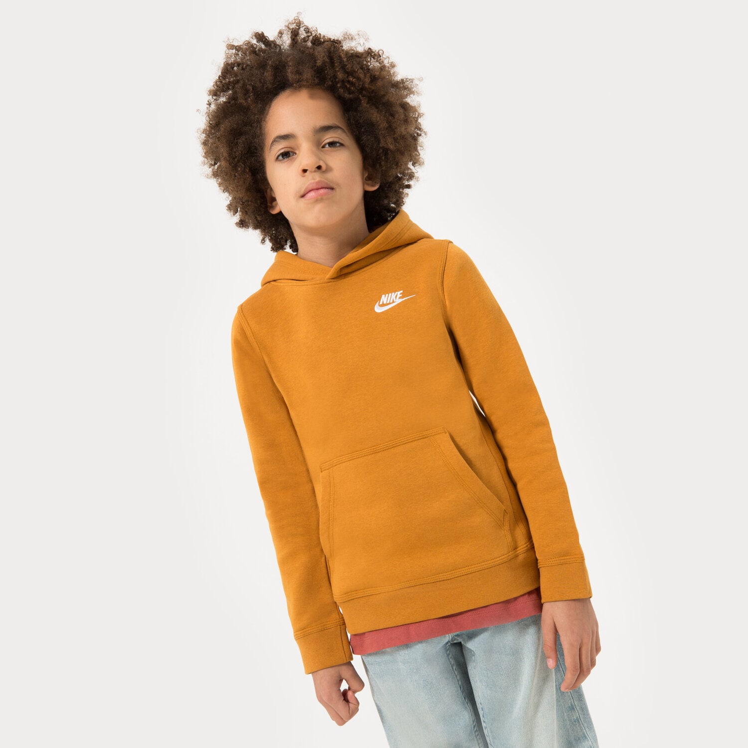 Sportowa bluza dziecięca NIKE BLUZA SPORTSWEAR CLUB B BOY BV3757-754 Neon różowy