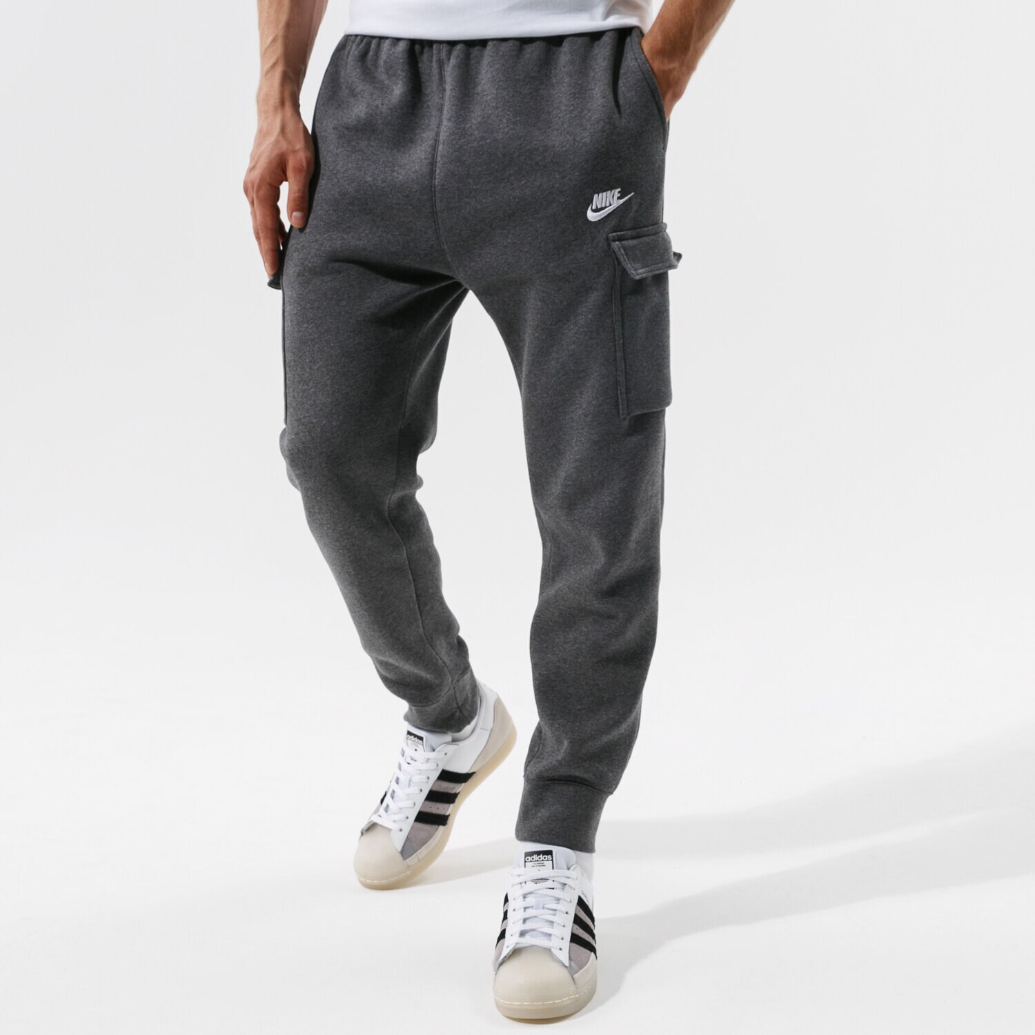 Spodnie sportowe męskie NIKE SPODNIE SPORTSWEAR CLUB FLEECE CD3129-071 SZARY
