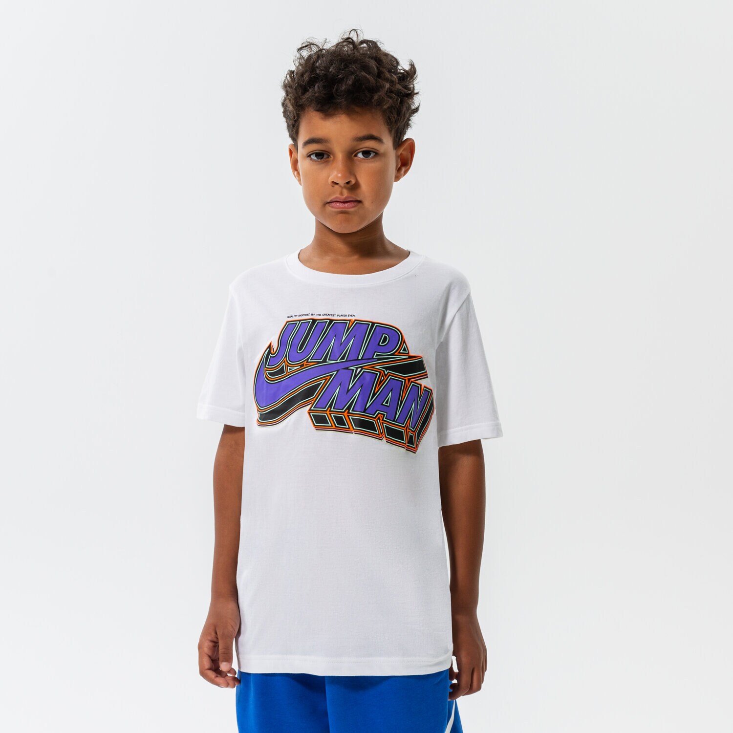 Koszulka, t-shirt dla dzieci JORDAN T-SHIRT JUMPMAN X NIKE BRIGHT BOY 95B475-001 BIAŁY