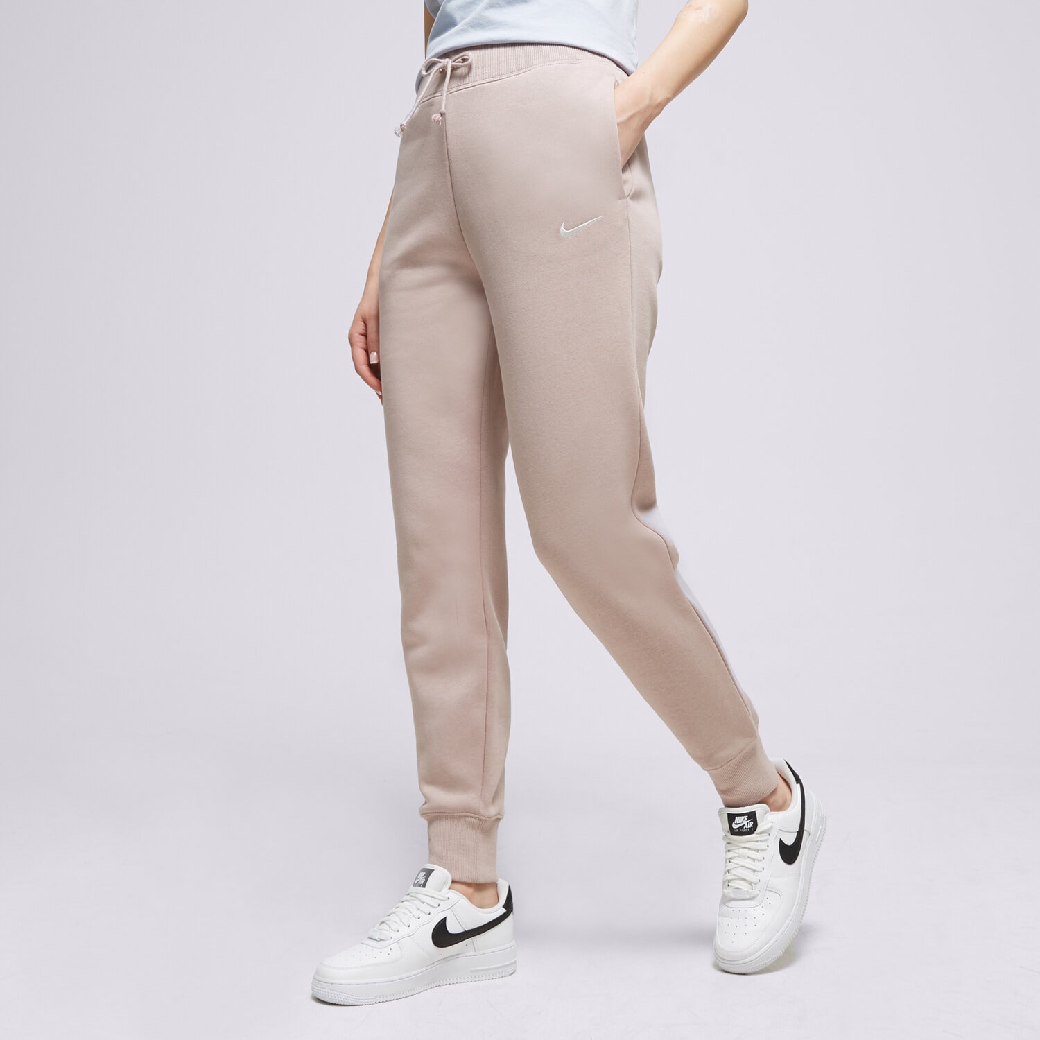 Spodnie sportowe damskie NIKE SPODNIE W NSW PHNX FLC HR PANT STD DQ5688-272 BEŻOWY