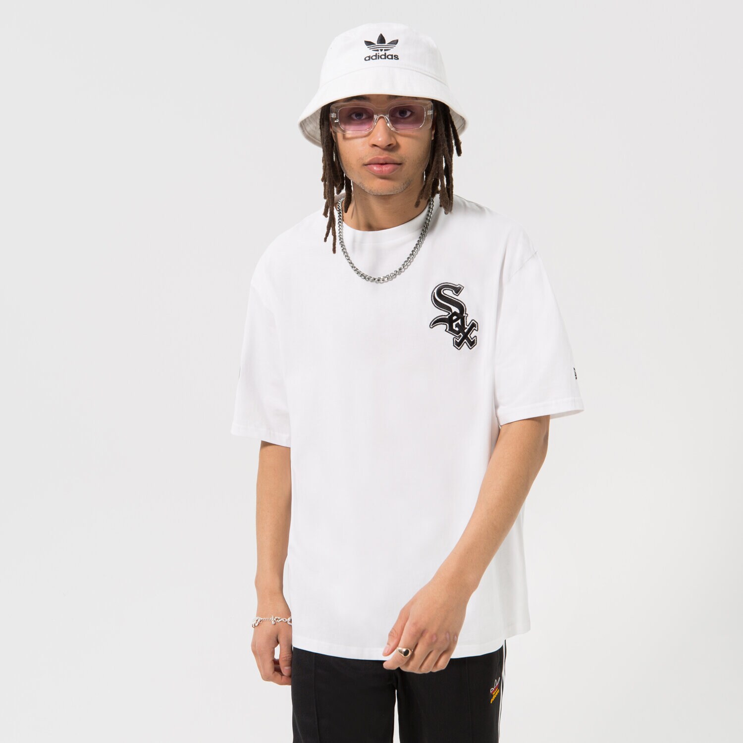 Koszulka, t-shirt sportowy męski NEW ERA T-SHIRT HERITAGE OS SOX CHICAGO WHITE SOX 60332224 BIAŁY