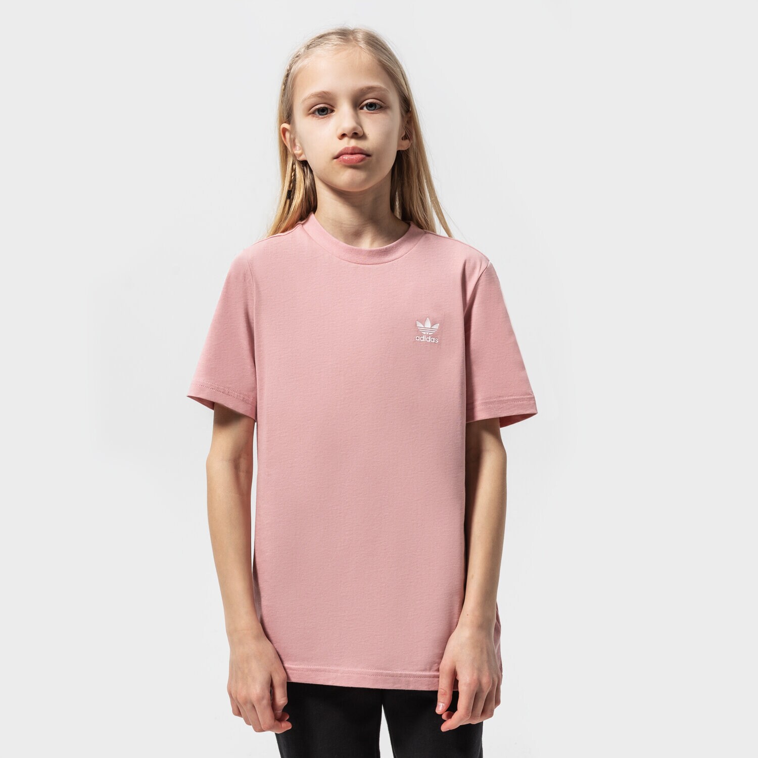 Koszulka, t-shirt dla dzieci ADIDAS TREFOIL ESSENTIAL T SHIRT JUNIOR GIRL HD2059 RÓŻOWY