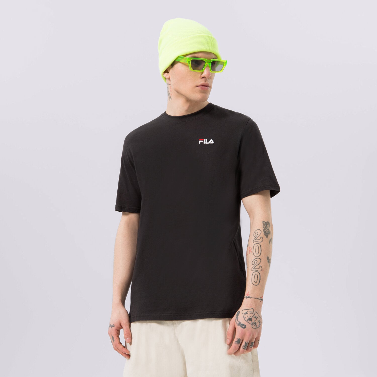 Koszulka, t-shirt sportowy męski FILA T-SHIRT DRINGO SS23SPM229235 CZARNY