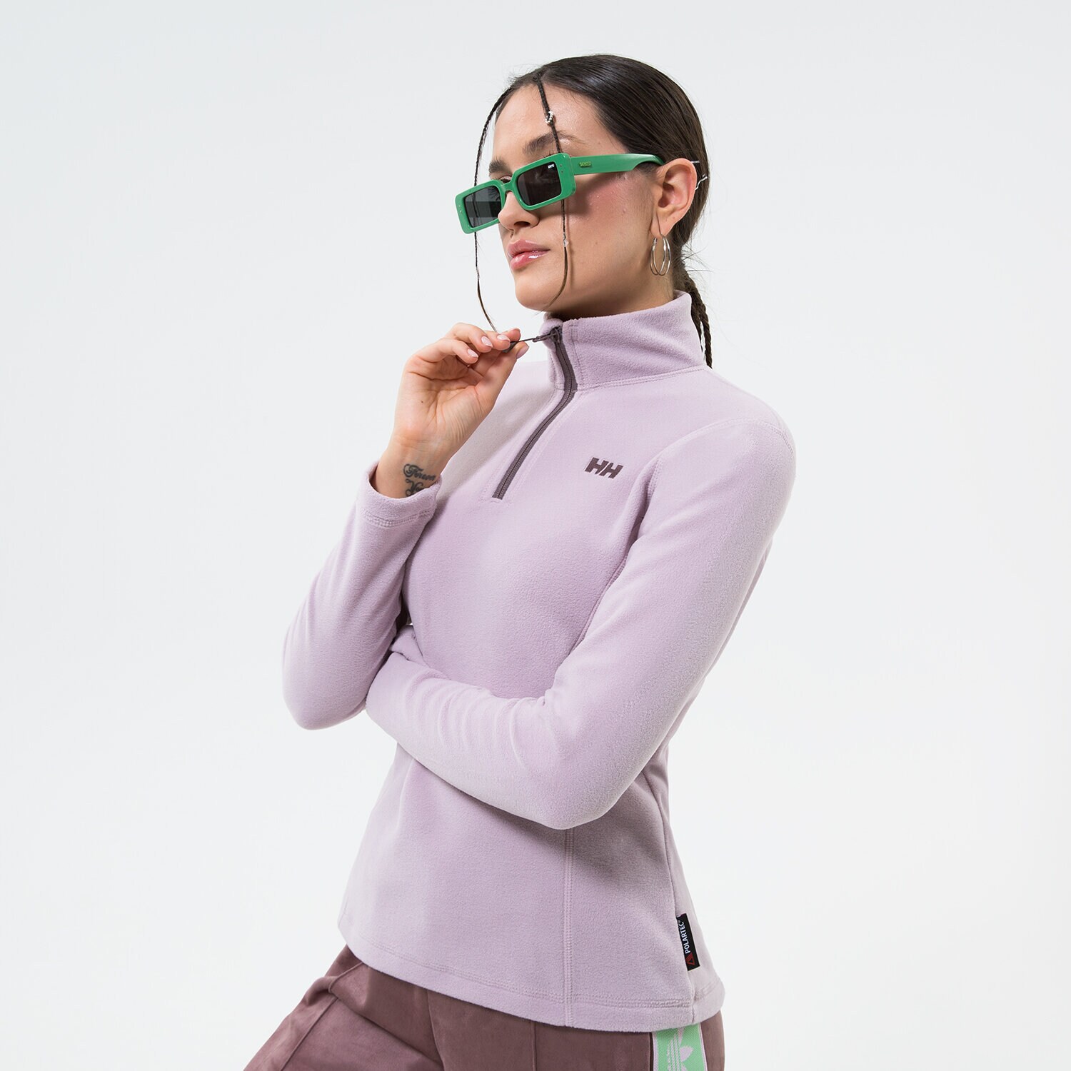Bluza damska HELLY HANSEN POLAR W DAYBREAKER 1/2 ZIP FLEECE 50845692 FIOLETOWY