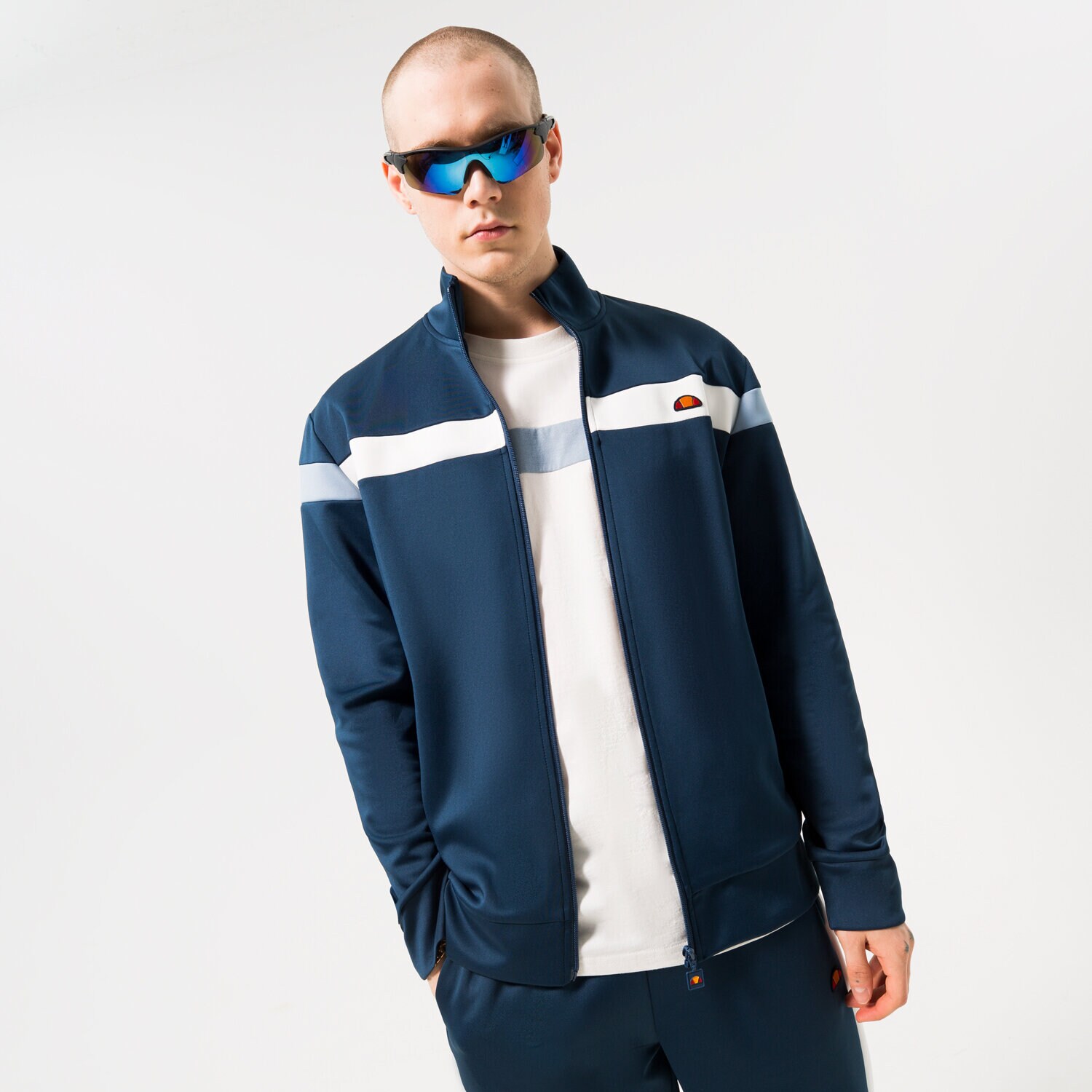 Bluza męska ELLESSE BLUZA ROZPINANA SPINELLA TRACK TOP DBLUE SHR17431420 NIEBIESKI