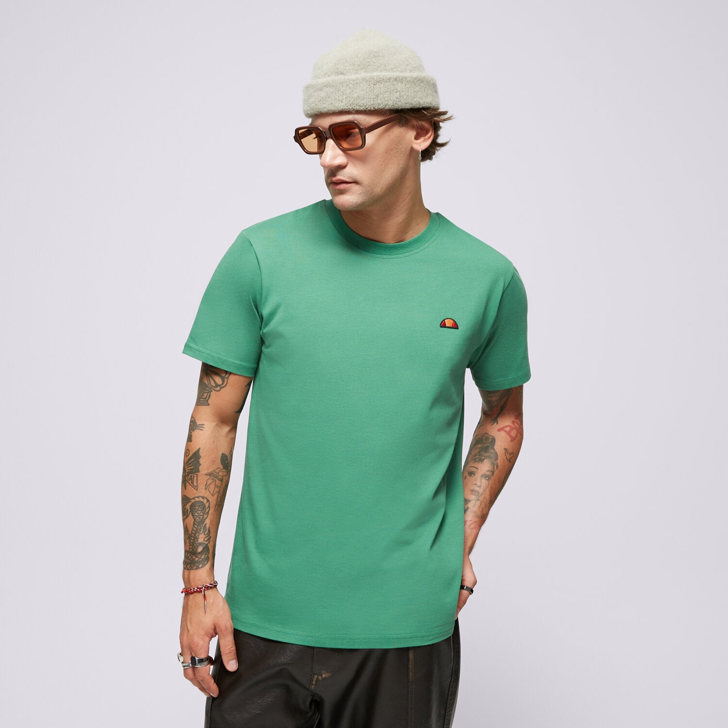 Koszulka, t-shirt sportowy męski ELLESSE T-SHIRT AZZINA GREEN SMG19603503 ZIELONY