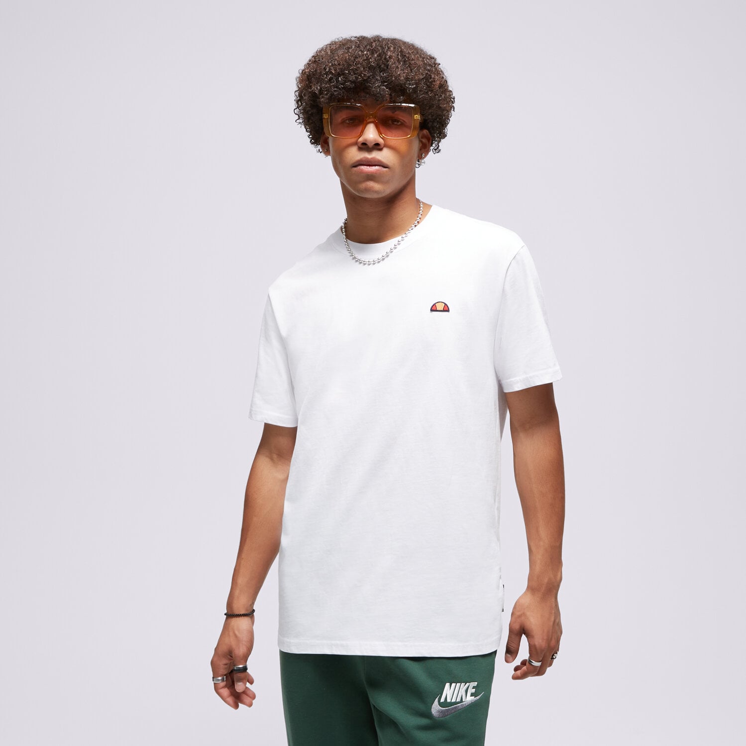 Koszulka, t-shirt sportowy męski ELLESSE T-SHIRT AZZINA WHITE SMG19603908 BIAŁY