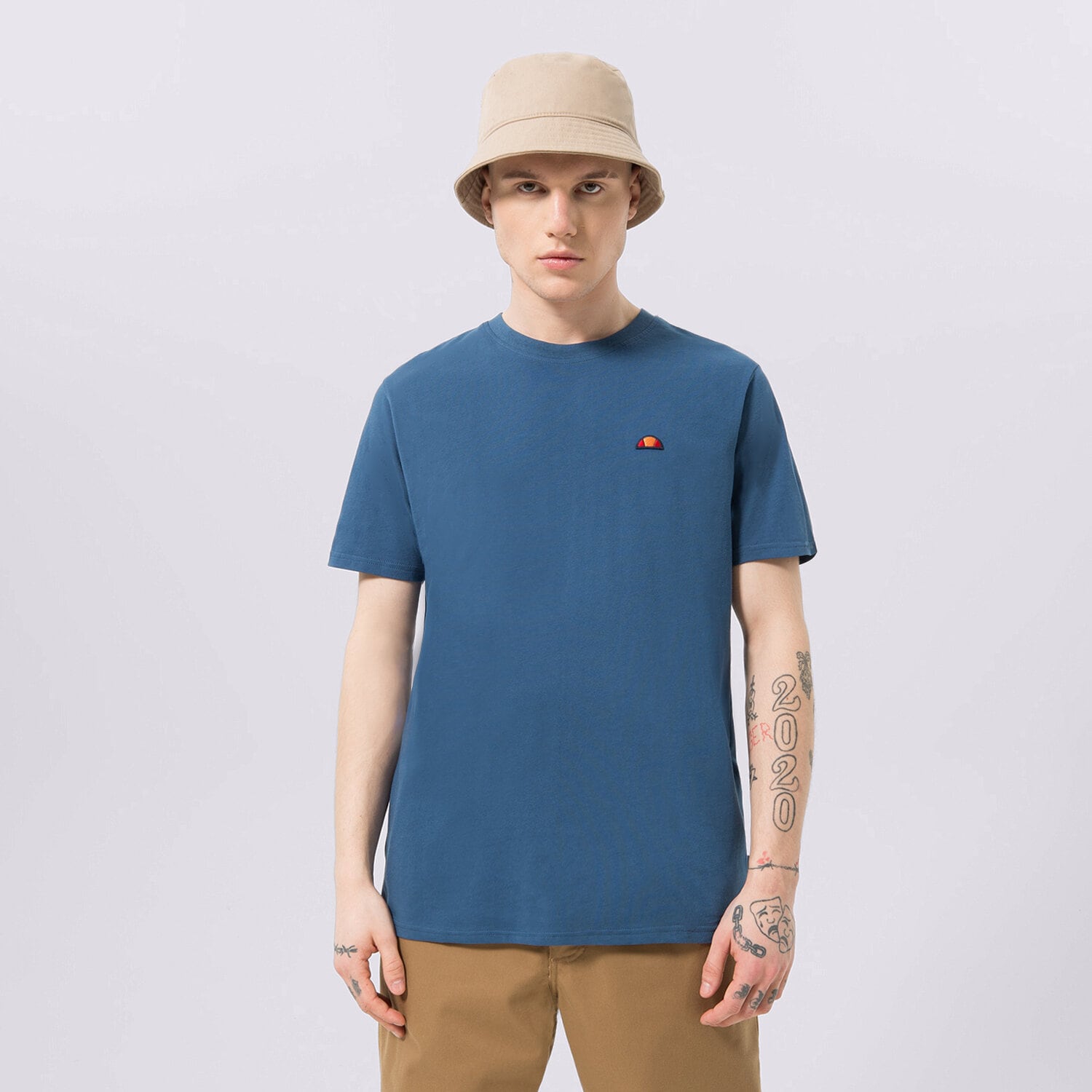 Koszulka, t-shirt sportowy męski ELLESSE T-SHIRT AZZINA BLUE SMG19603420 NIEBIESKI