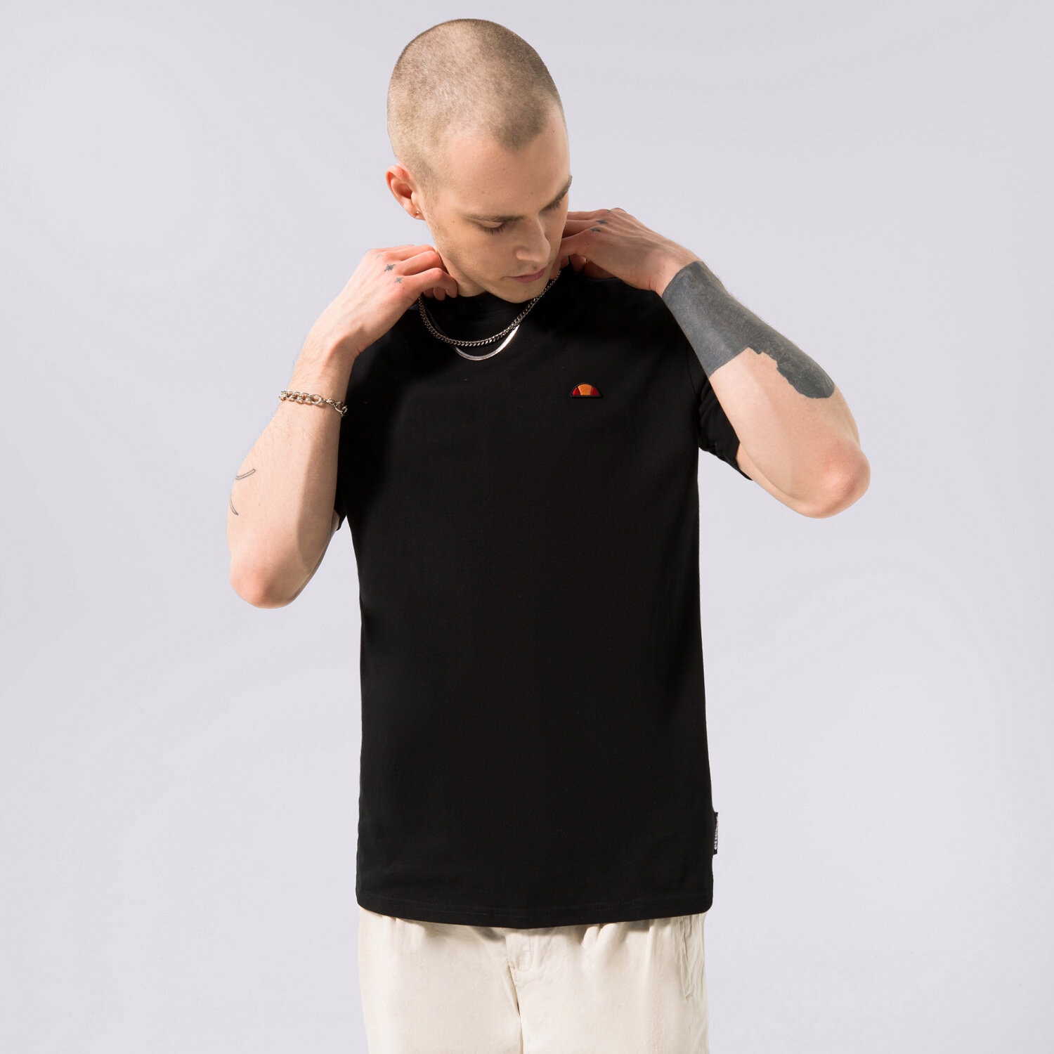 Koszulka, t-shirt sportowy męski ELLESSE T-SHIRT AZZINA BLACK SMG19603011 CZARNY