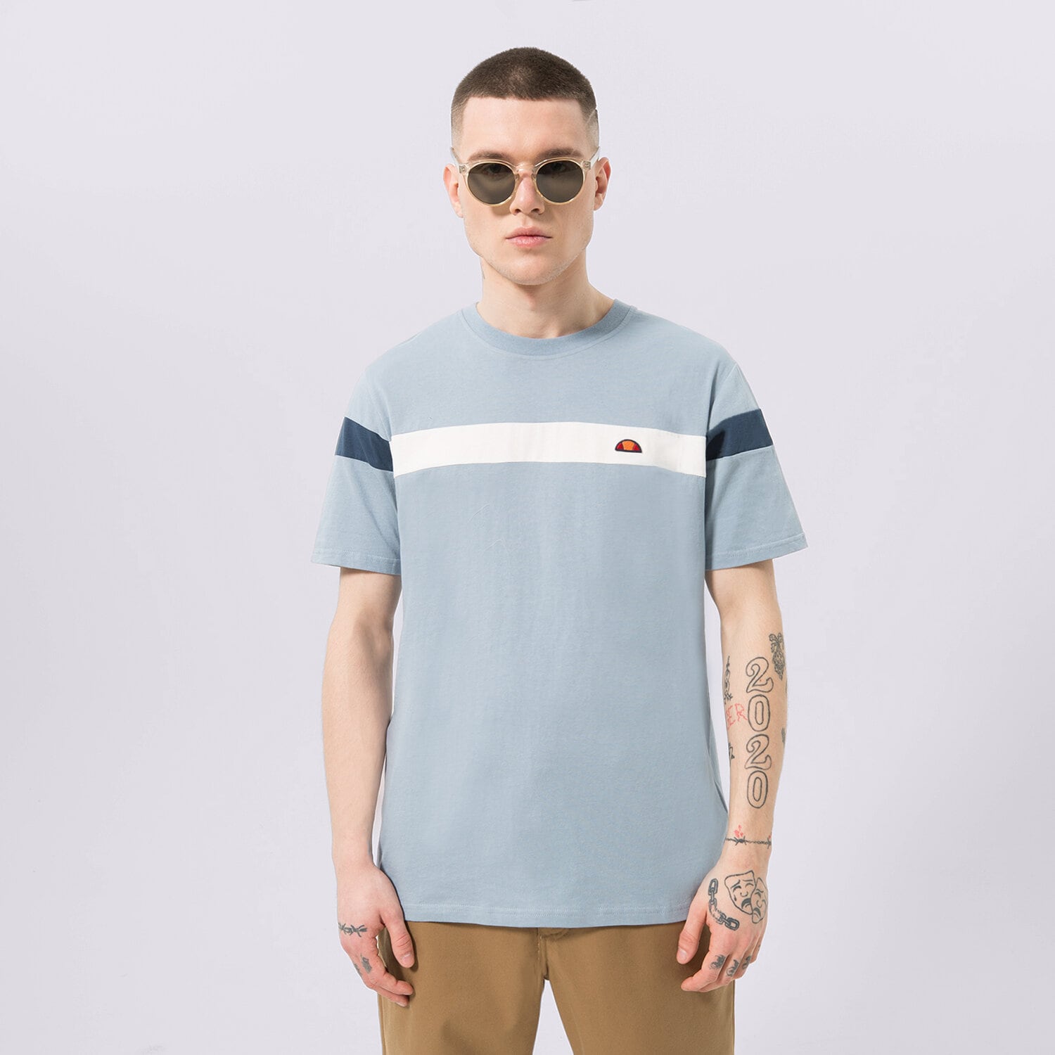 Koszulka, t-shirt sportowy męski ELLESSE T-SHIRT CASERIO TEE LBLUE SHR17433426 NIEBIESKI