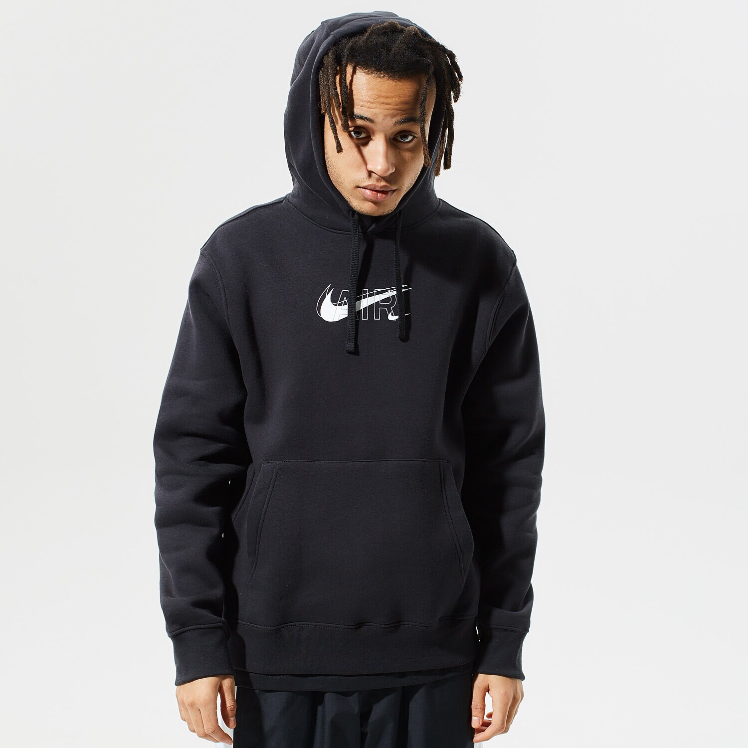 Bluza męska NIKE BLUZA Z KAPTUREM M NSW HOODIE PO AIR PRNT PACK DD9694-010 CZARNY