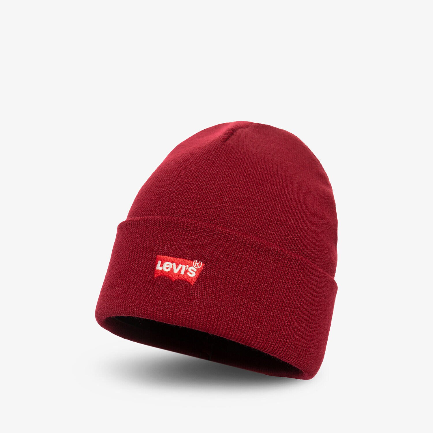 Czapka zimowa dla dzieci LEVI'S CZAPKA RED BATWING EMBROIDERED BEANIE 38022-0184 BORDOWY