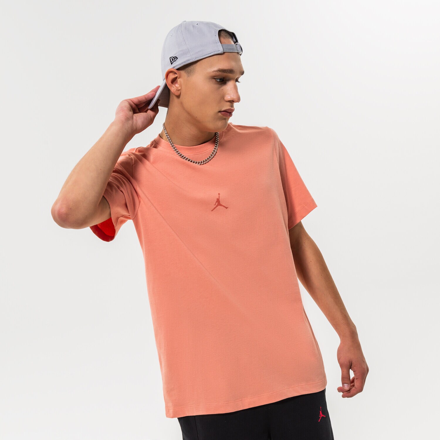 Koszulka, t-shirt sportowy męski JORDAN  T-SHIRT Essentials Flight 23 DM1428-824 KORALOWY