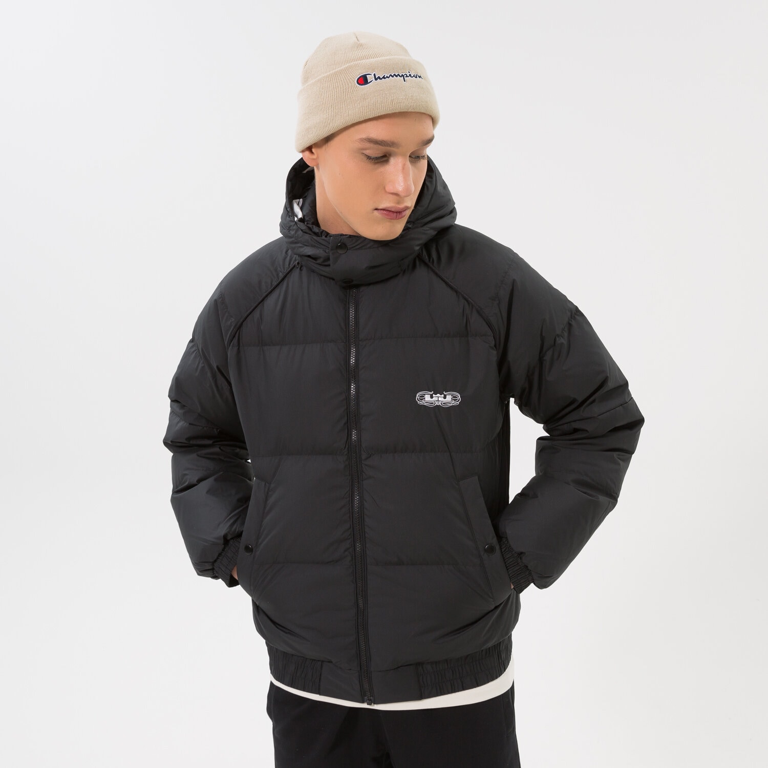 Kurtka zimowa męska NIKE KURTKA ZIMOWA LJ M NK DF OTW JKT DOWN NBA DQ6140-010 CZARNY