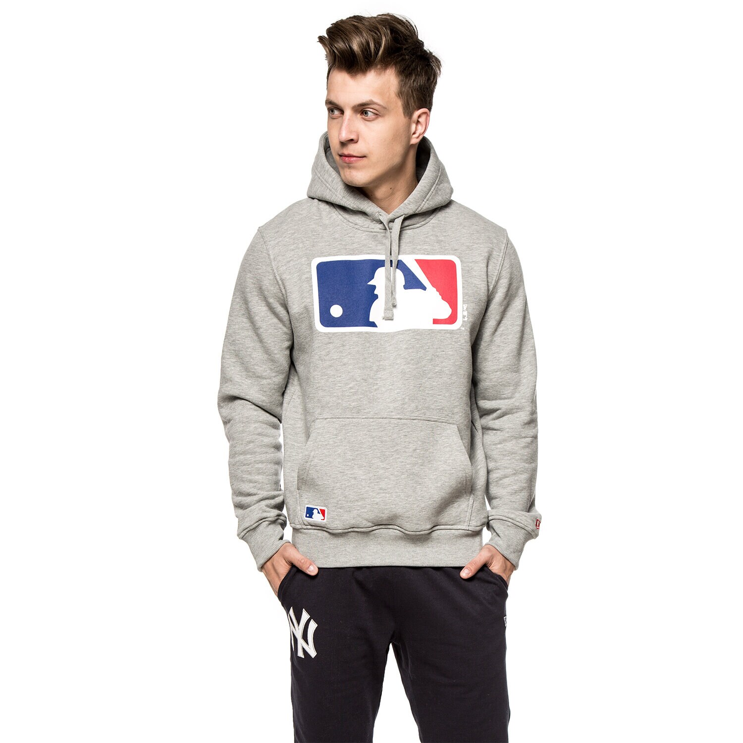 Bluza męska NEW ERA BLUZA MLB APP MLB GENERIC LOGO GRY HEAT 11204075 SZARY