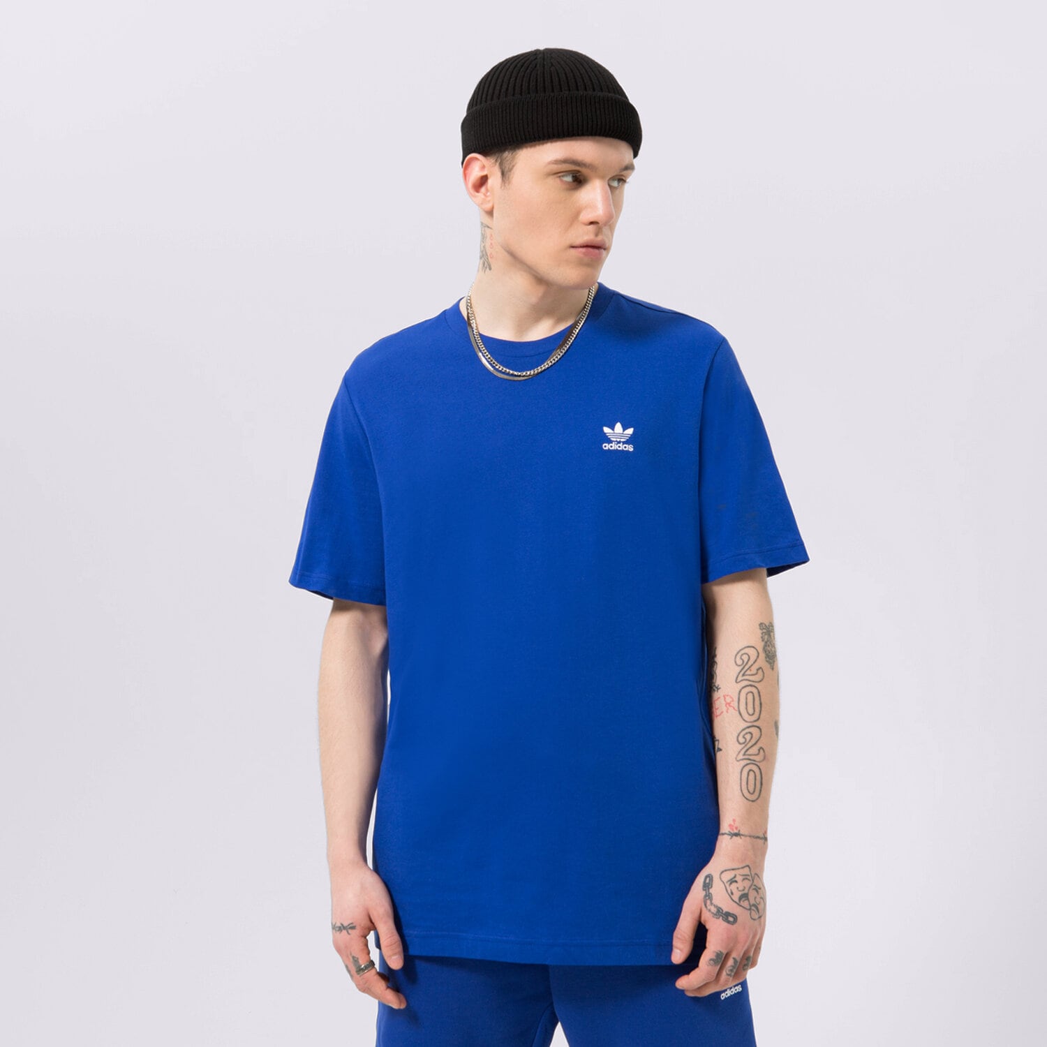 Koszulka, t-shirt sportowy męski ADIDAS T-SHIRT ESSENTIAL TEE IA4870 NIEBIESKI