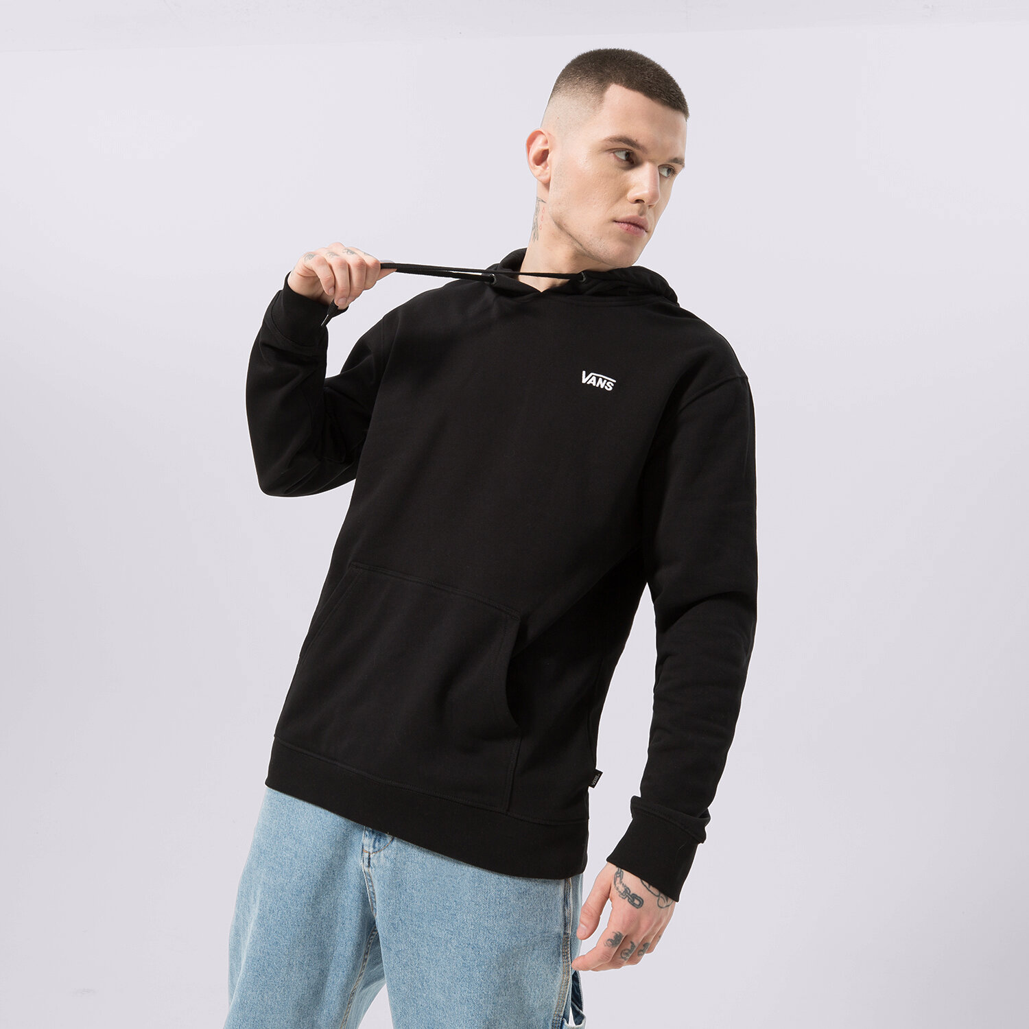 Bluza męska VANS BLUZA Z KAPTUREM CORE BASIC PO FLEECE BLACK VN0A7YDVBLK1 CZARNY