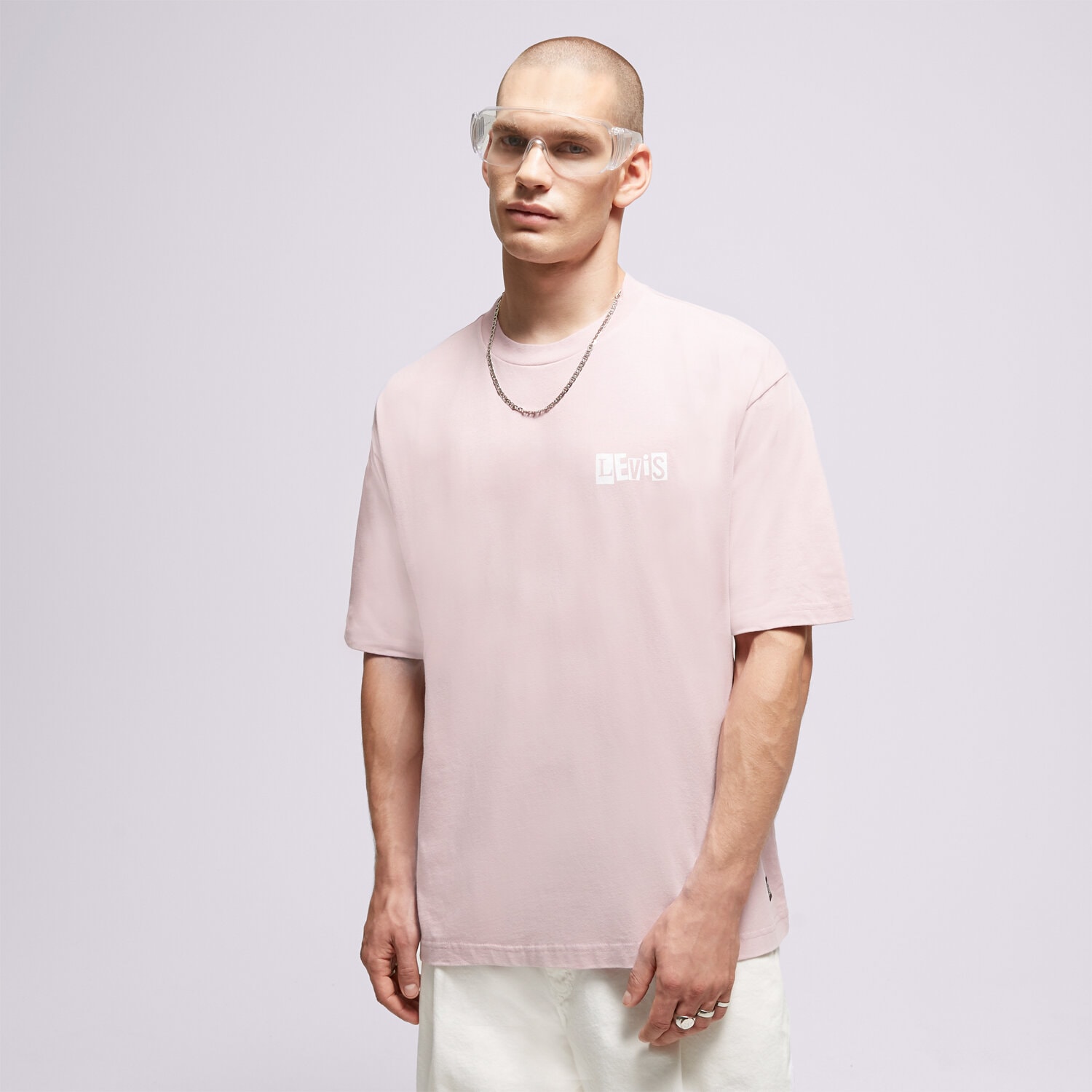 Koszulka, t-shirt sportowy męski LEVI'S T-SHIRT SKATE GRAPHIC BOX A1005-0014 RÓŻOWY