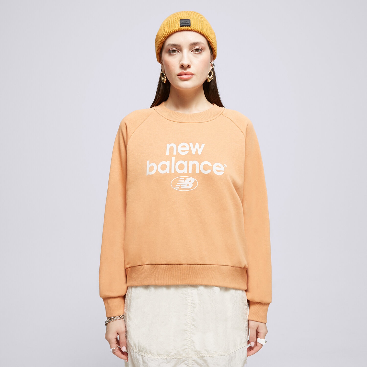Bluza damska NEW BALANCE BLUZA NB ESSENTIALS GRAPHIC WT31508SEI POMARAŃCZOWY