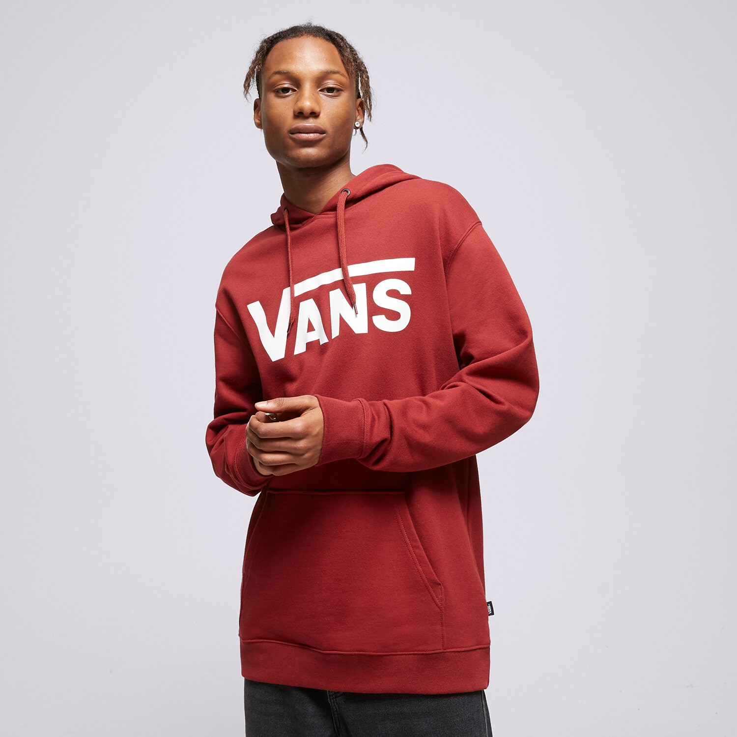 Bluza męska VANS BLUZA Z KAPTUREM MN VANS CLASSIC PO HOODIE VN0A456BBQS1 BORDOWY