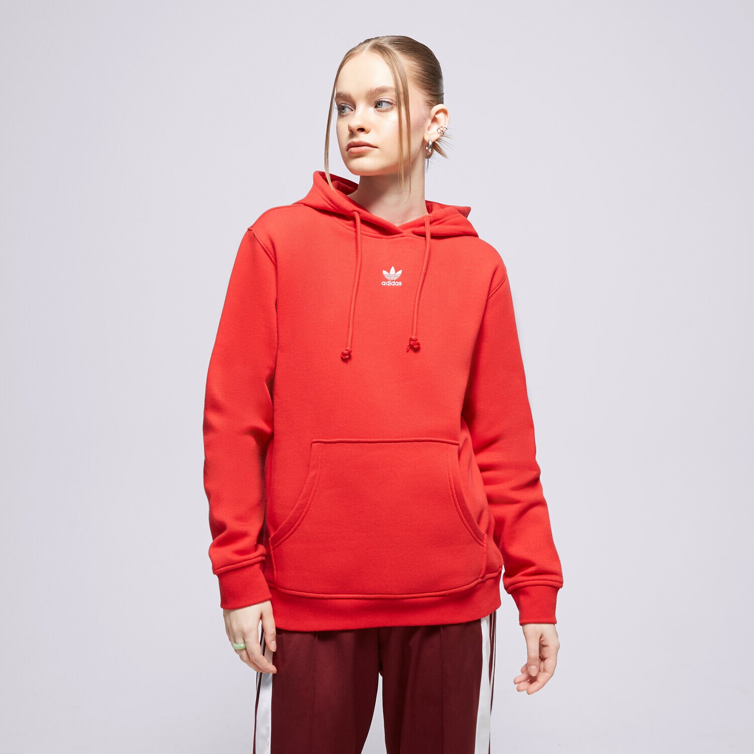 Bluza damska ADIDAS BLUZA Z KAPTUREM HOODIE IA6416 CZERWONY