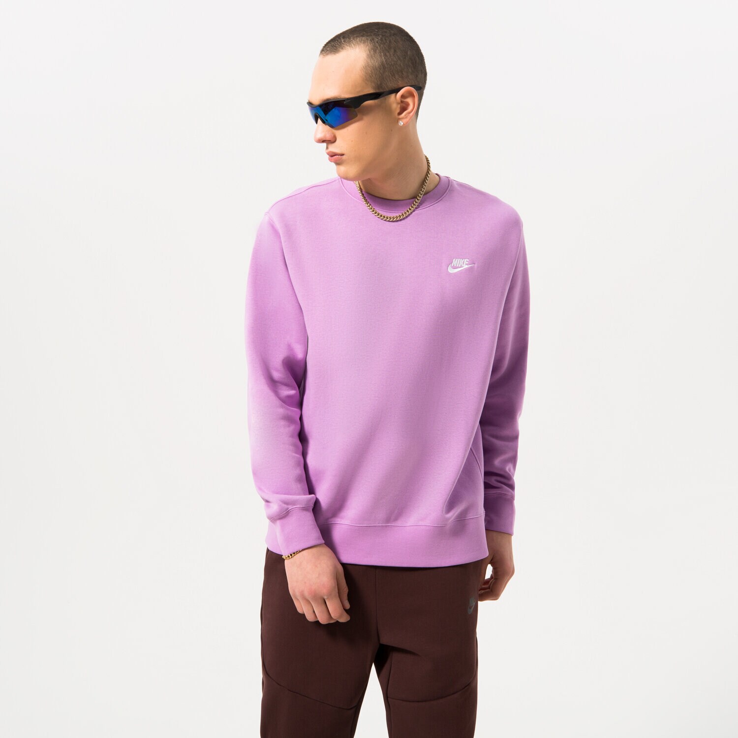 Bluza męska NIKE BLUZA SPORTSWEAR CLUB FLEECE BV2662-591 FIOLETOWY