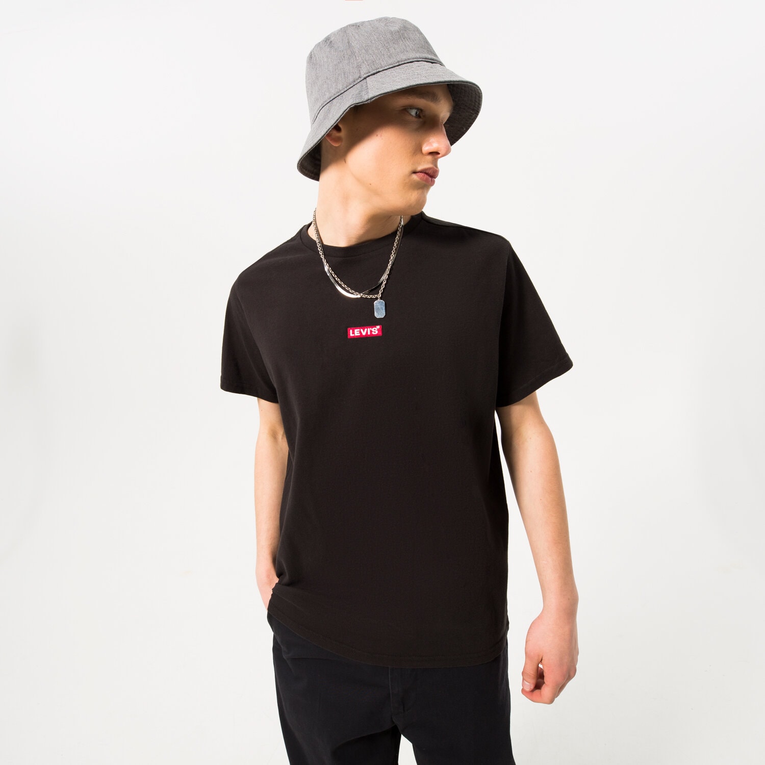 Koszulka, t-shirt sportowy męski LEVI'S T-SHIRT SS RELAXED BABY TAB T 79554-0025 CZARNY