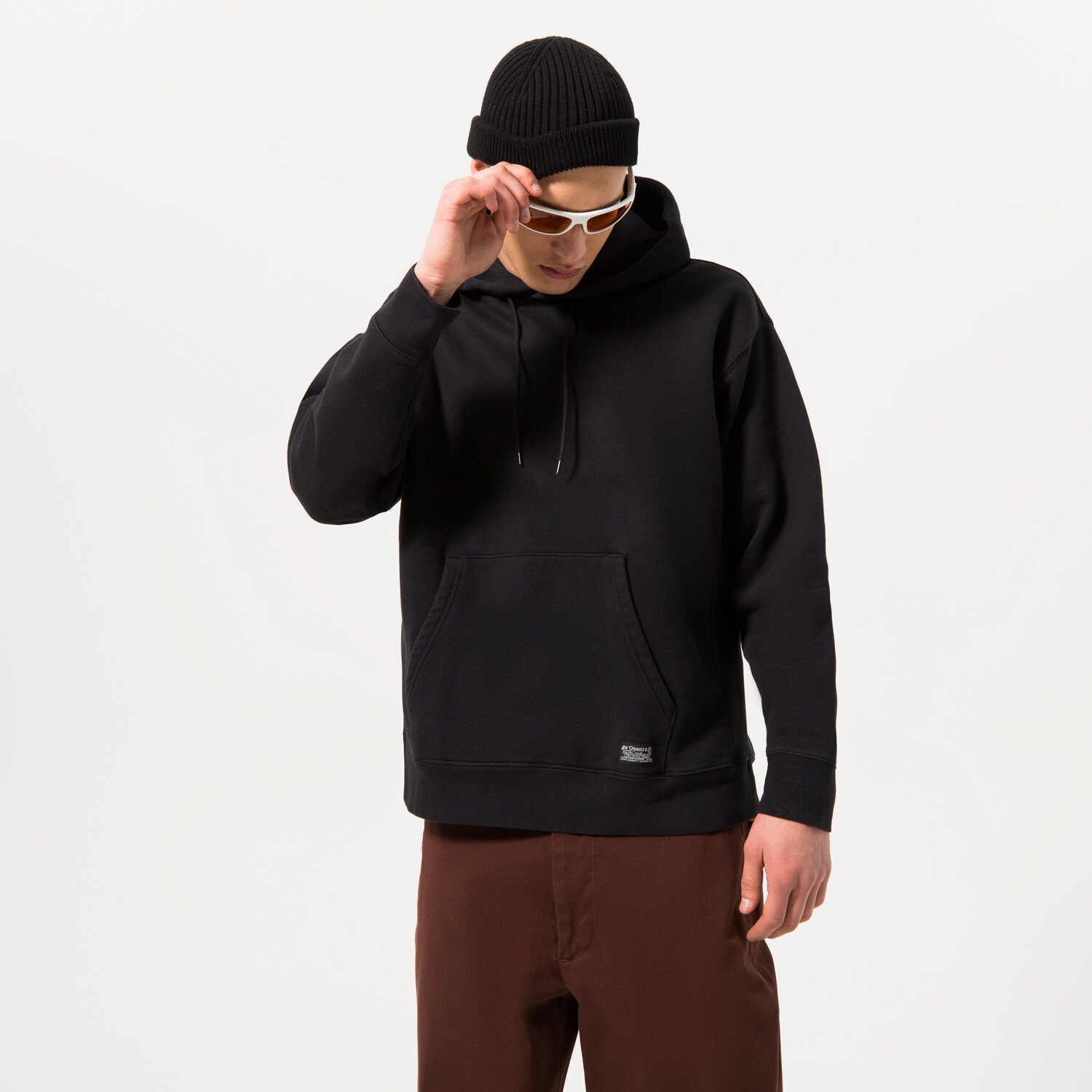 Bluza męska LEVI'S BLUZA Z KAPTUREM SKATE HOODED SWEATSHIRT A10080000 CZARNY