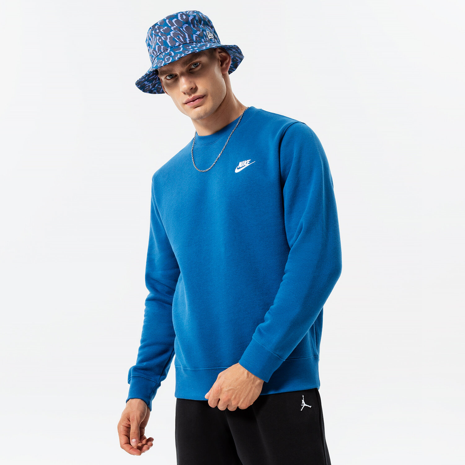 Bluza męska NIKE BLUZA SPORTSWEAR CLUB FLEECE BV2662-407 NIEBIESKI