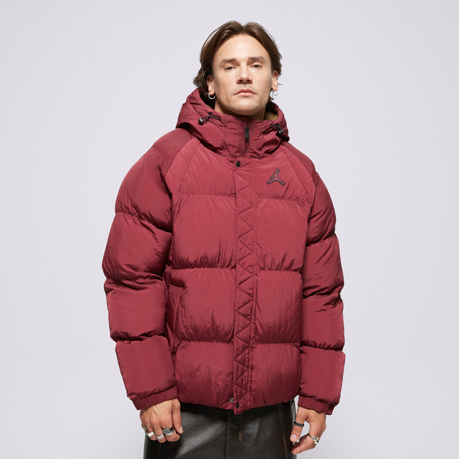 Kurtka zimowa męska JORDAN KURTKA ZIMOWA M J ESSENTIAL PUFFER JACKET DQ7348-680 BORDOWY