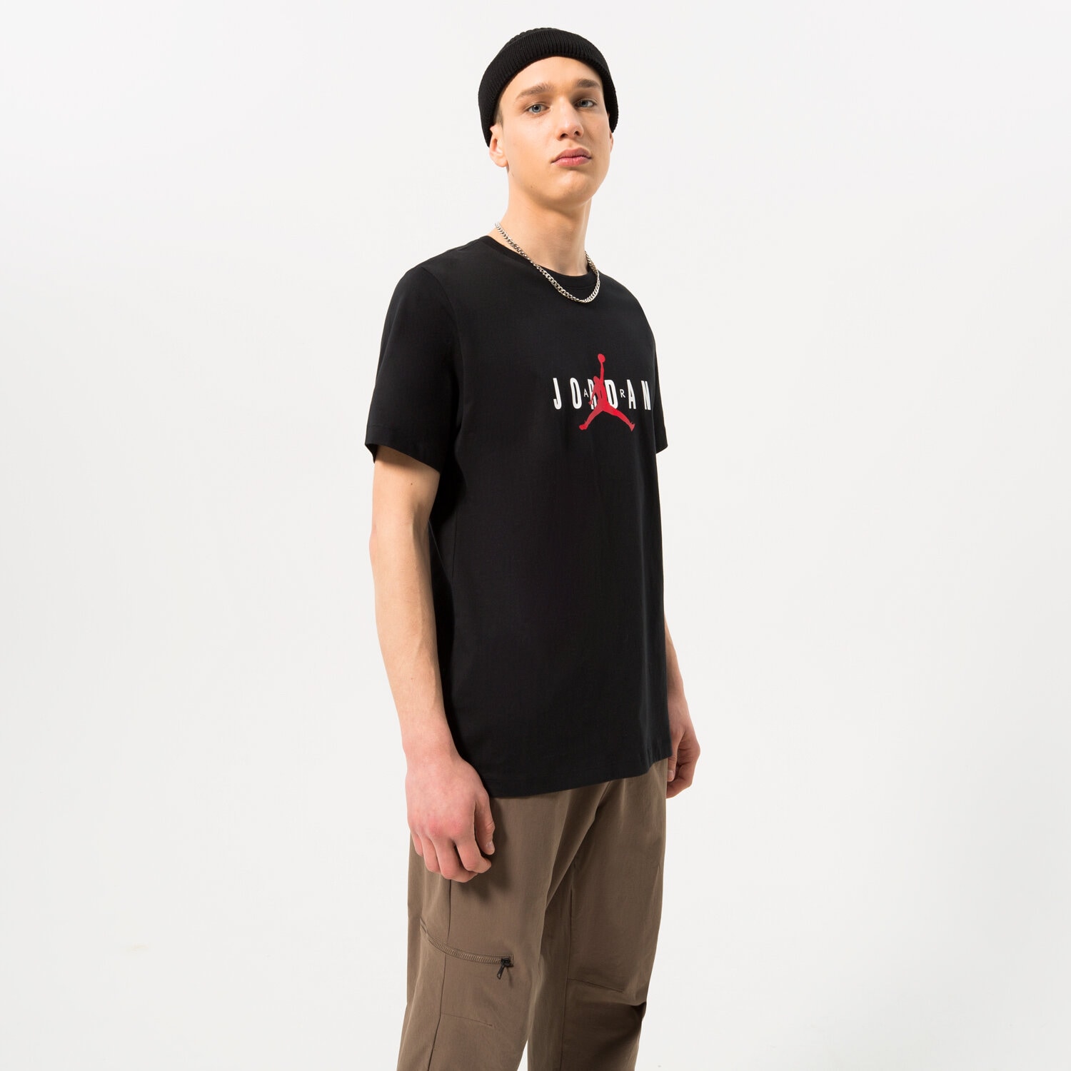 Koszulka, t-shirt sportowy męski JORDAN T-SHIRT AIR DM1462-010 CZARNY