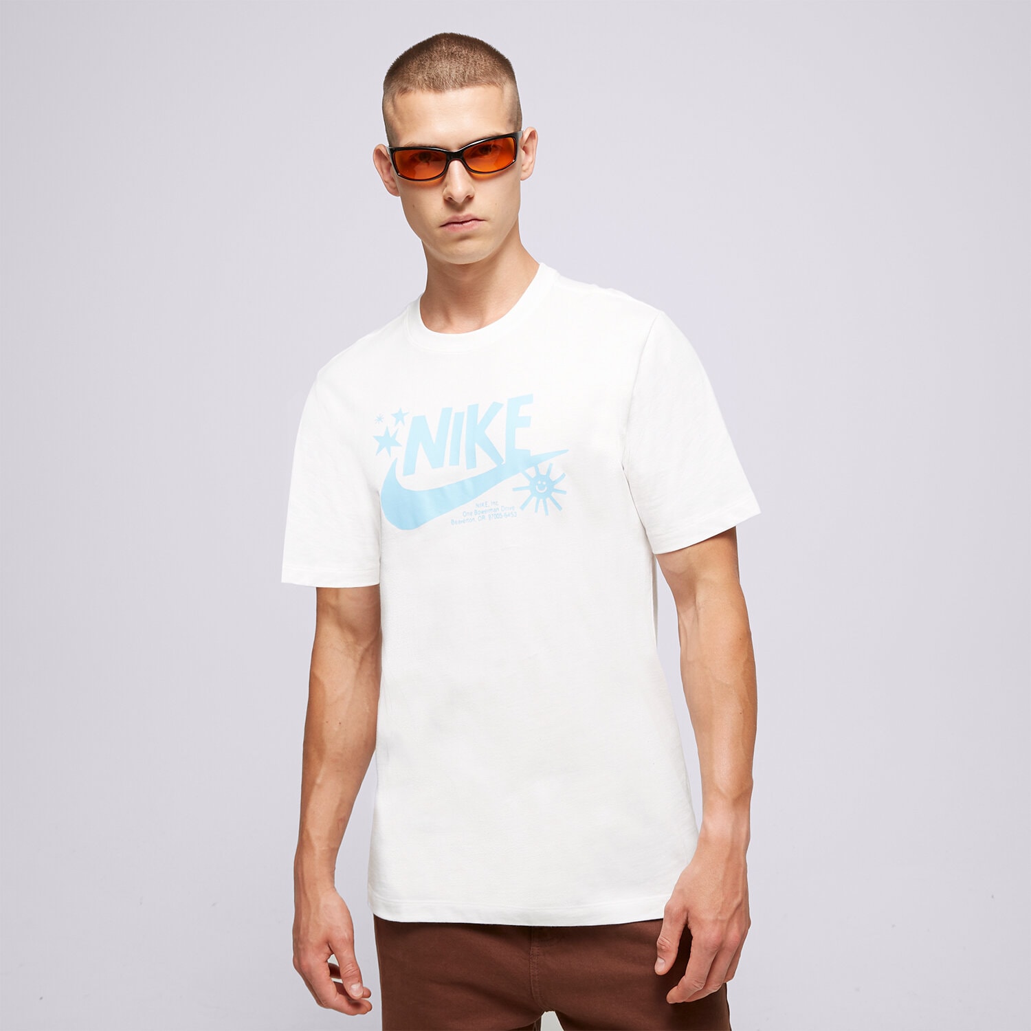 Koszulka, t-shirt sportowy męski NIKE T SHIRT SPORTSWEAR DR7807-100 BIAŁY