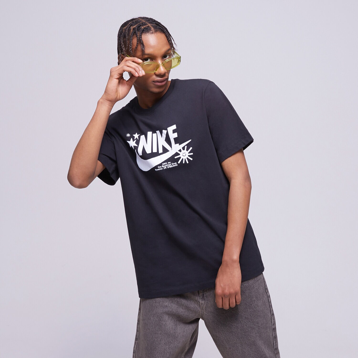 Koszulka, t-shirt sportowy męski NIKE T SHIRT SPORTSWEAR DR7807-010 CZARNY