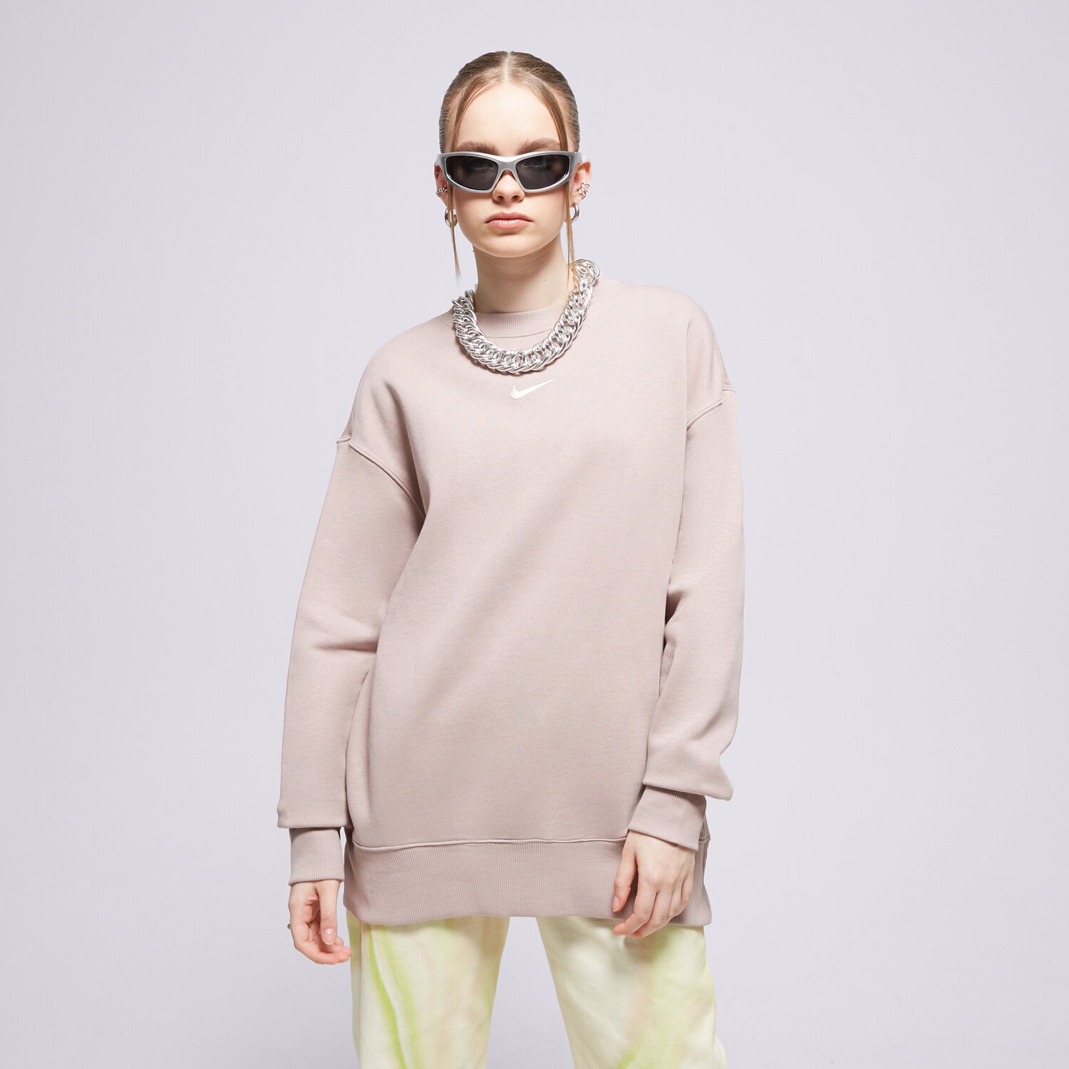 Bluza damska NIKE BLUZA W NSW PHNX FLC OS CREW DQ5733-272 RÓŻOWY