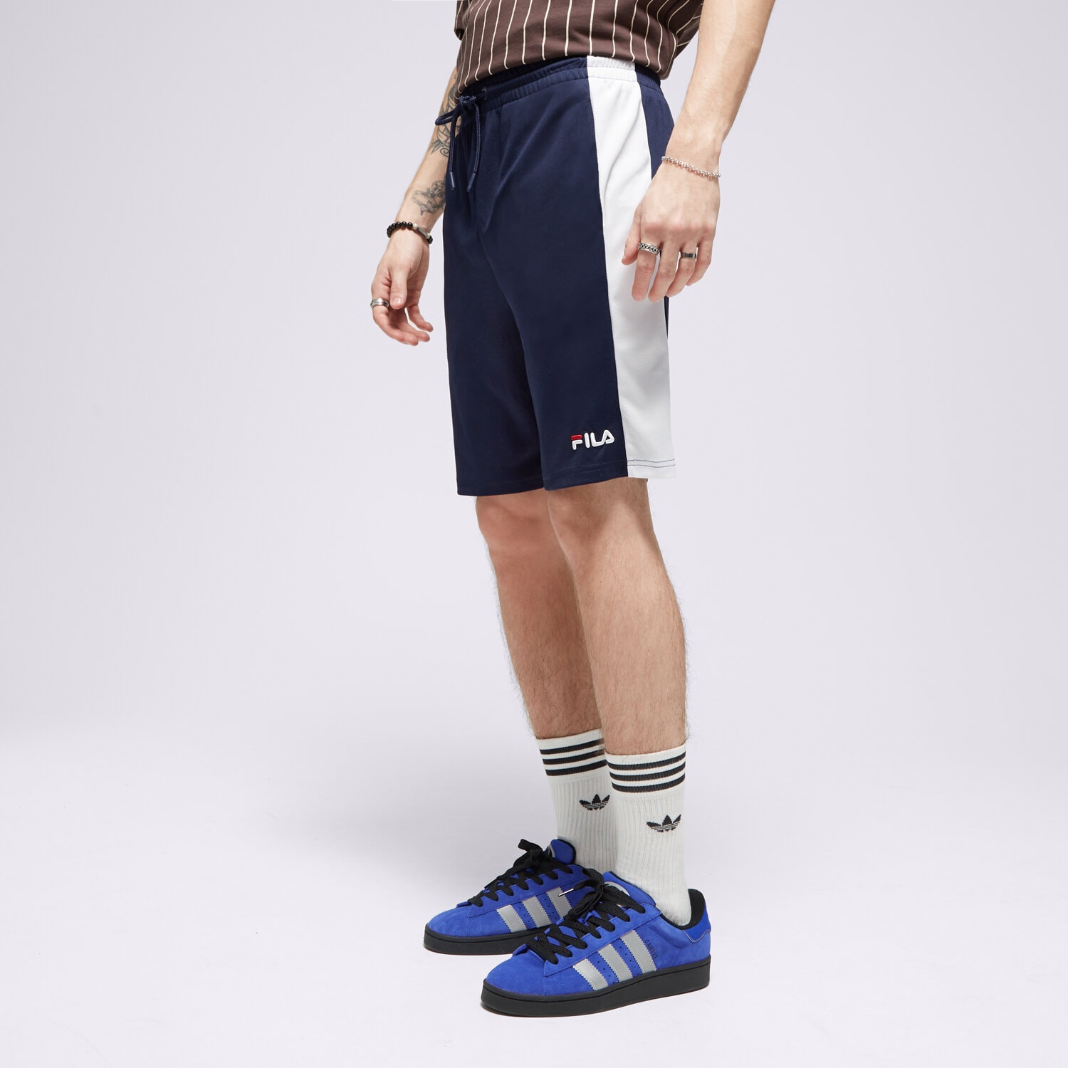 Krótkie spodenki, szorty męskie FILA SZORTY MELLI BASKETBALL SHORTS SS22JDM026 GRANATOWY